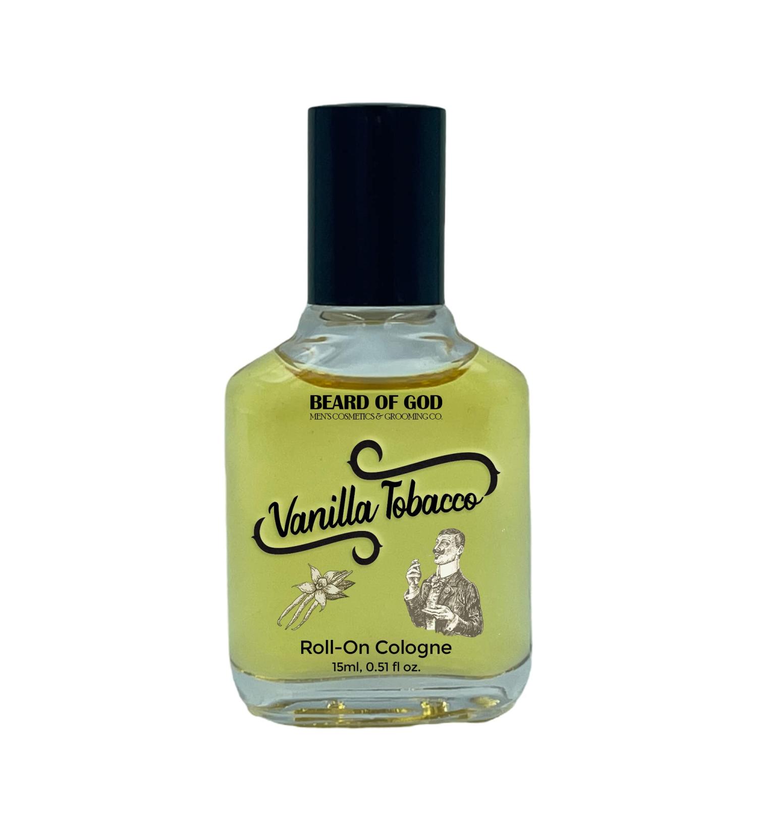 Vanilla Tobacco - 1/2 oz. Roll-On Fragrance Cologne & Travel Pouch Pure Uncut Body Oil Made in USA