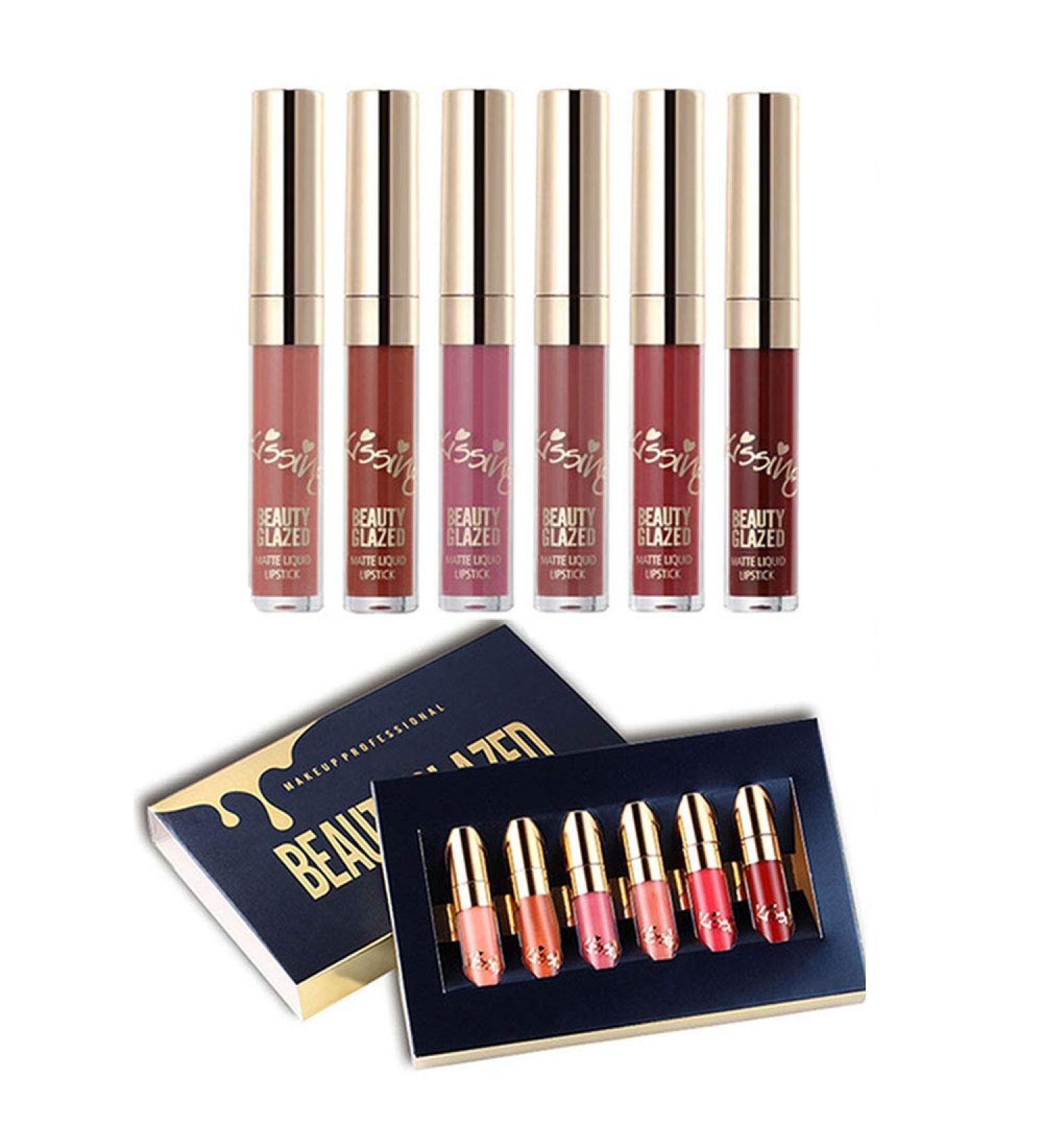 6PCS Matte Liquid Lipstick Set - Birthday Edition | Waterproof and Long Lasting Lipgloss Makeup Kit for Women and Girls - Buy Online on GoSupps.com