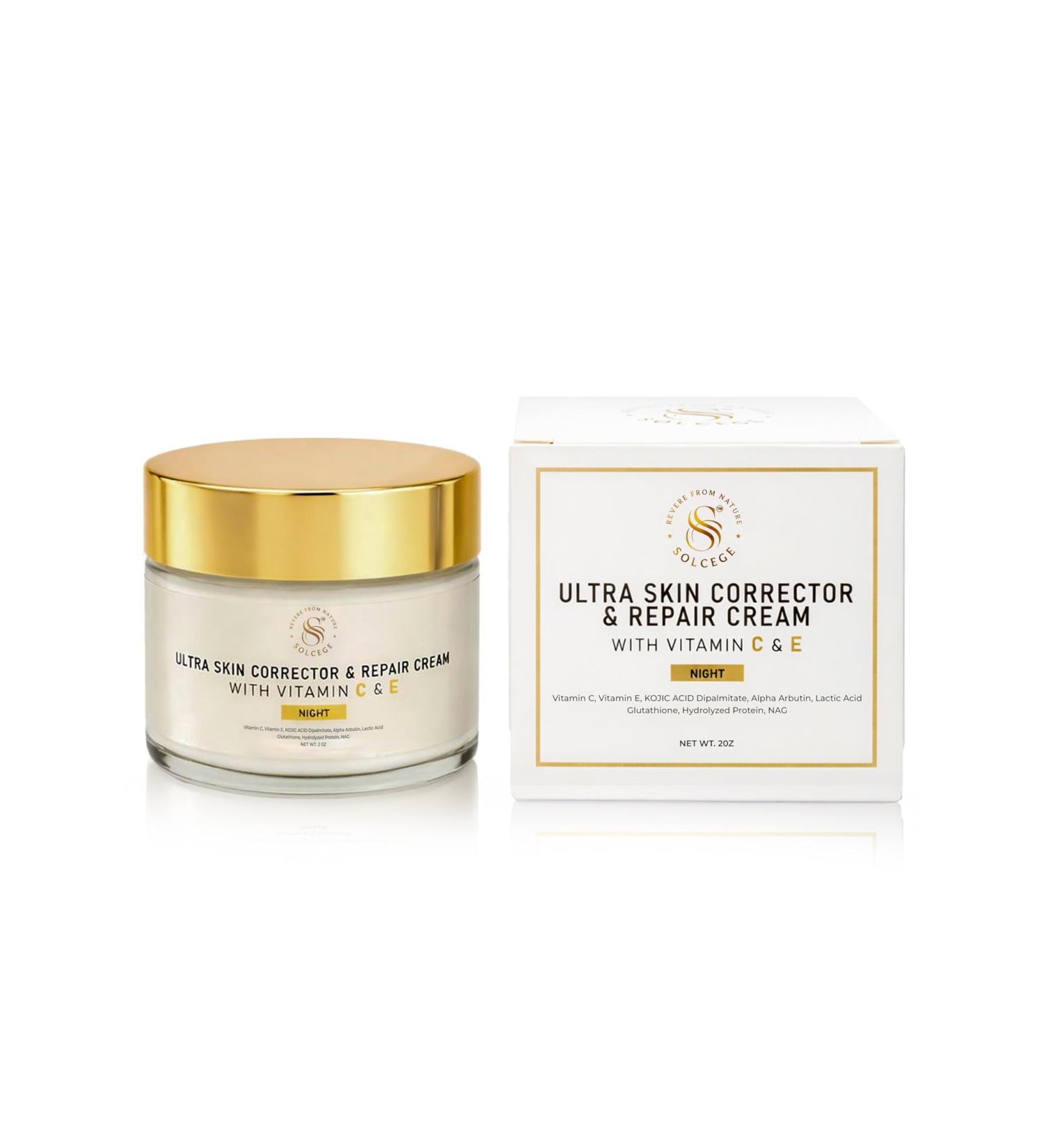 SOLCEGE Dark Spot Corrector & Hyperpigmentation Treatment Cream for Face Uneven Skin Tone Repair with Intense Hydration Alpha Arbutin Kojic Acid & Vitamin C For Men & Women 2 oz - Buy Online on GoSupps.com