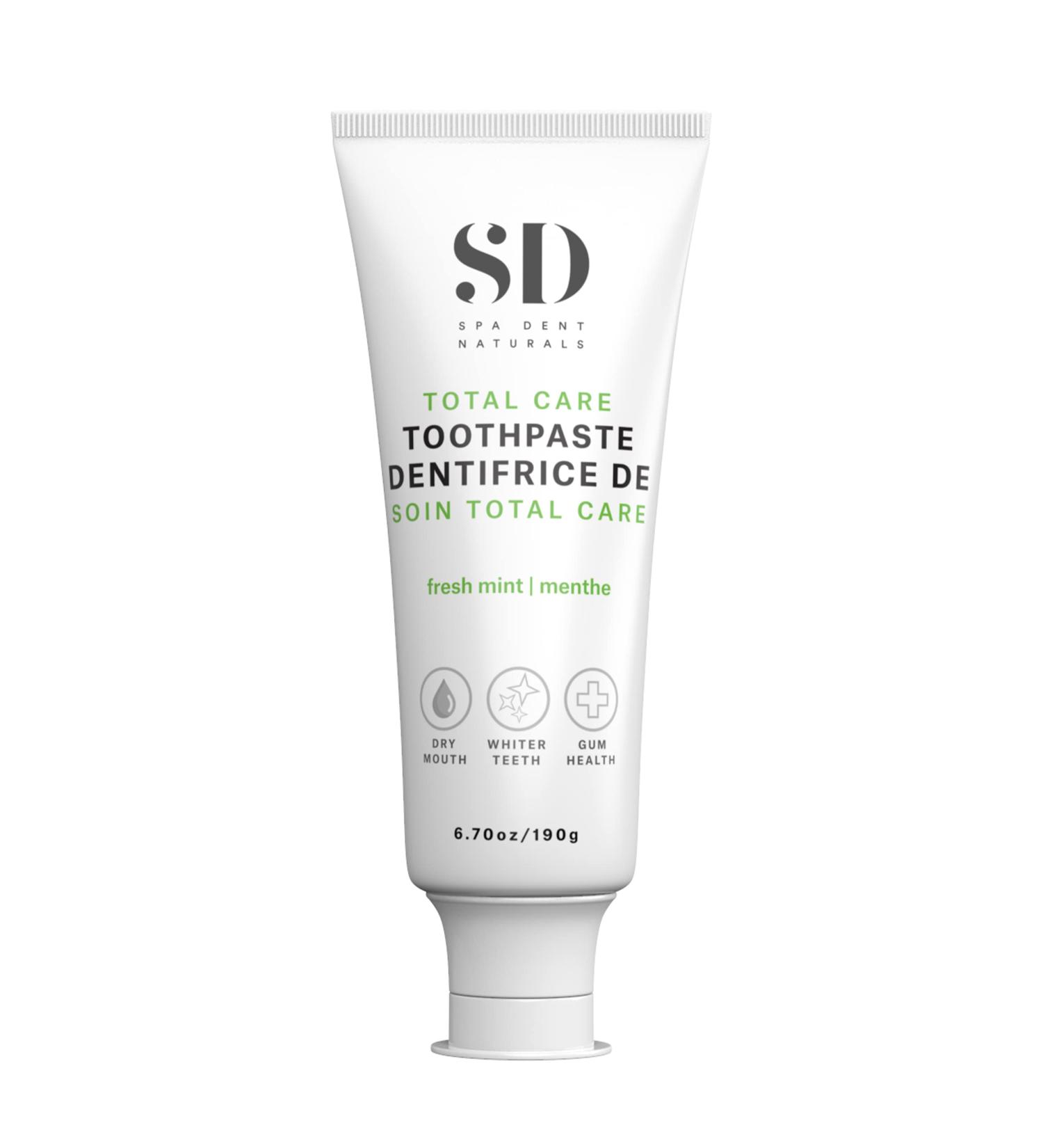 Spa-Dent Total Care Toothpaste Made in Canada with Advanced Dental Grade Ingredients (6.70oz/190g) 190 g (Pack of 1) - Buy Online on GoSupps.com