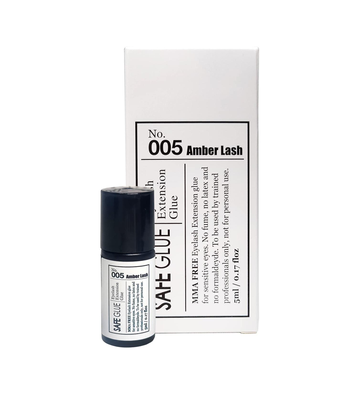 Amber Lash Safe Glue - Professional Super Sensitive Eyelash Extension Glue | MMA Free 2 Sec Dry 8 Weeks Retention - 5ml - Buy Online on GoSupps.com