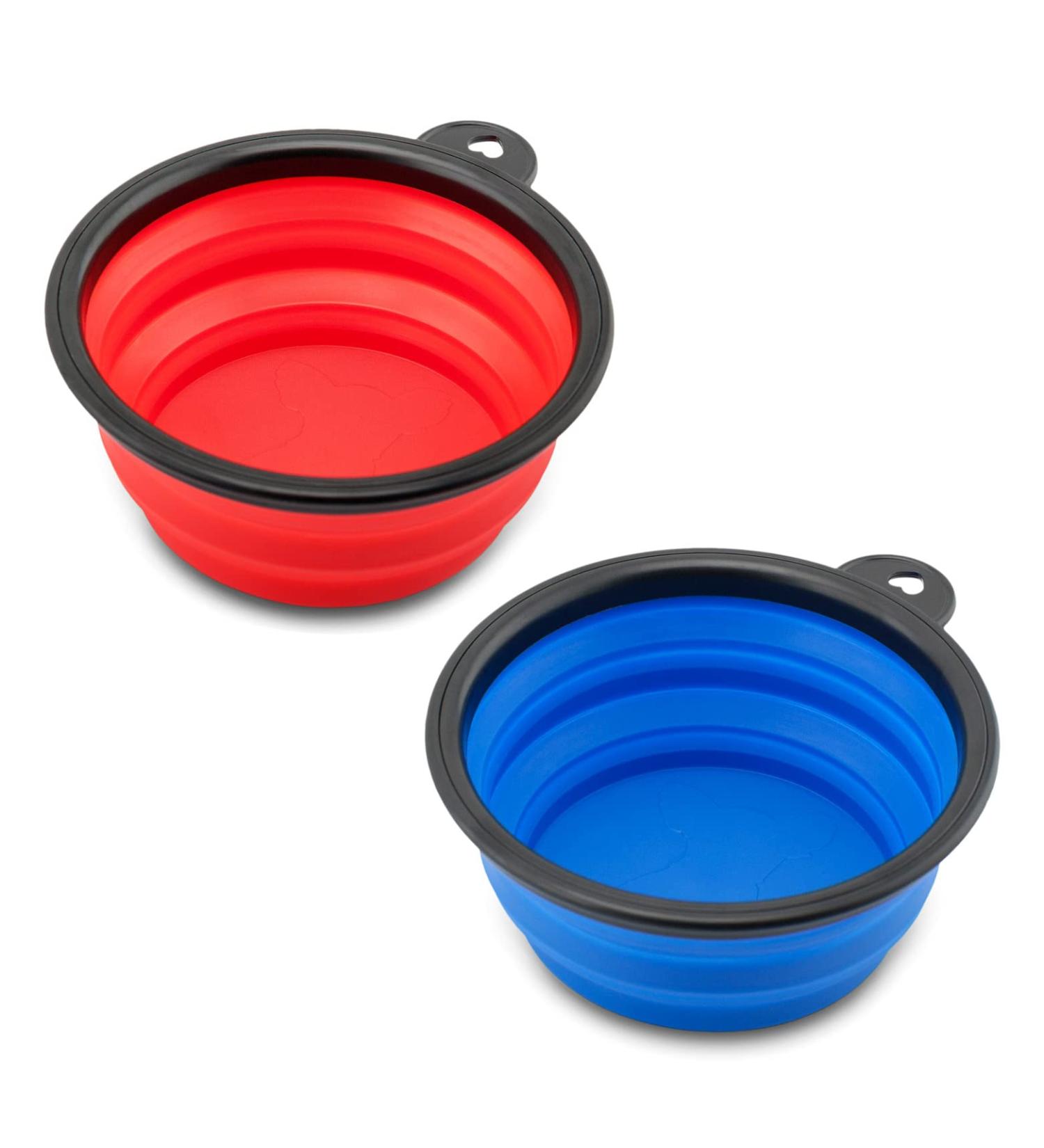 Precorn Foldable Dog Bowls - 2 Pack Travel Food & Water Bowls for Dogs & Cats - Durable Outdoor Accessories - Buy Online on GoSupps.com