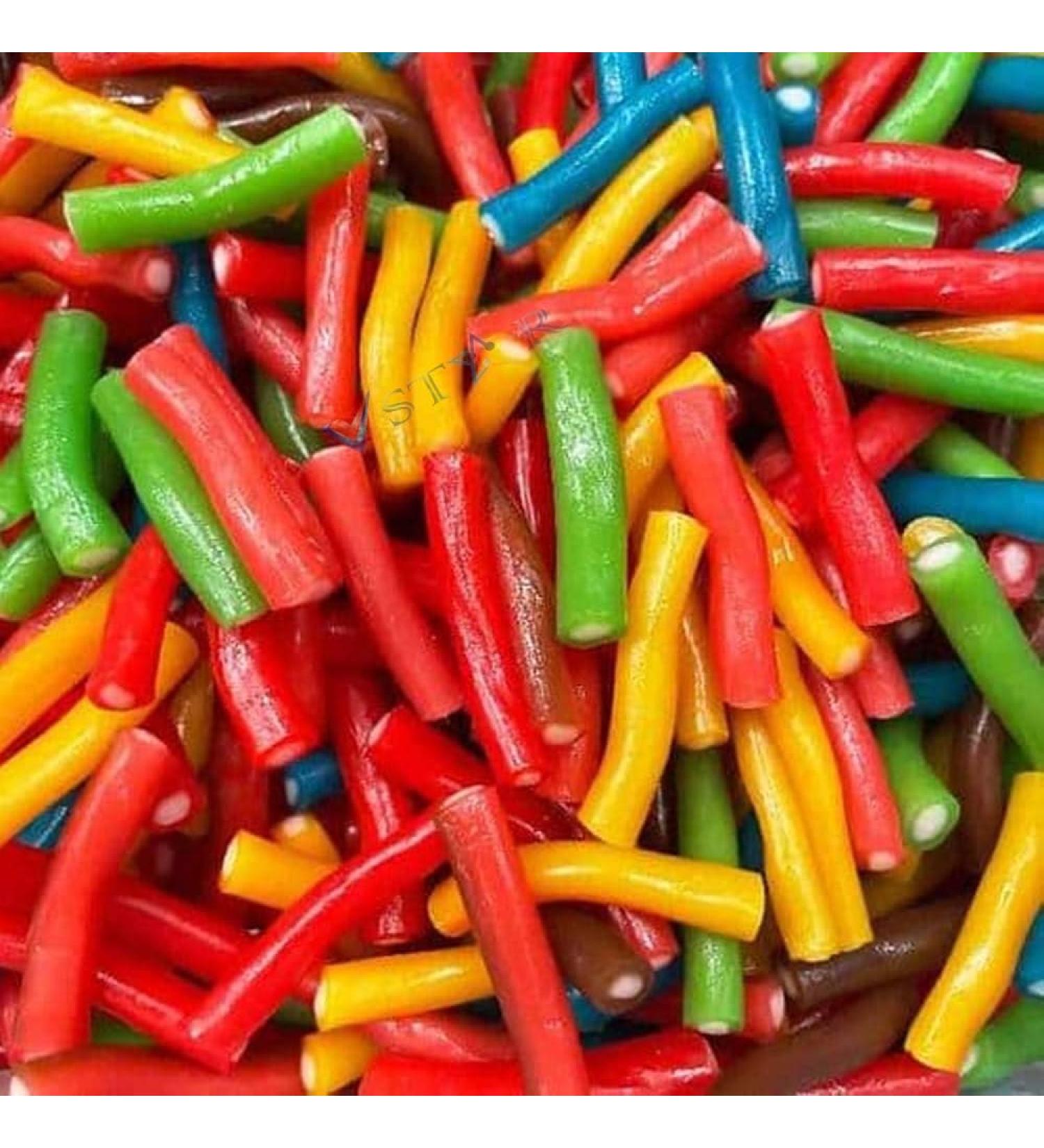 Fruit Flavour liquorice Mini Rainbow Pencils Sweets (1000 Grams) 1000 Grams