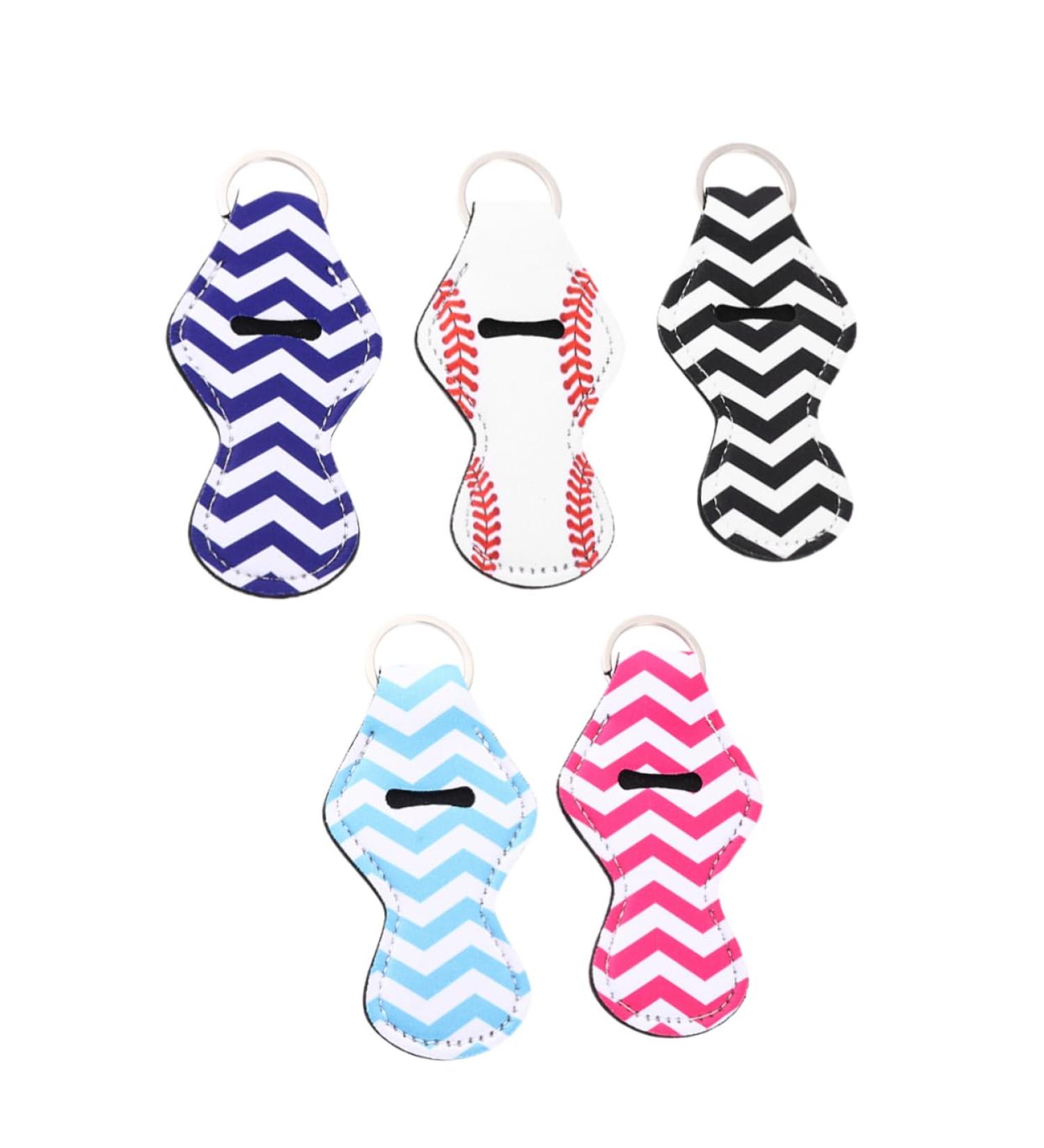  WOONEKY WOONEKY 5 Pieces Key Ring Key Ring Lip Balm Case Wrist Key Ring For Keychain Llaveros Para Mujer Miss Lipstick Cover Charm - Buy Online on GoSupps.com