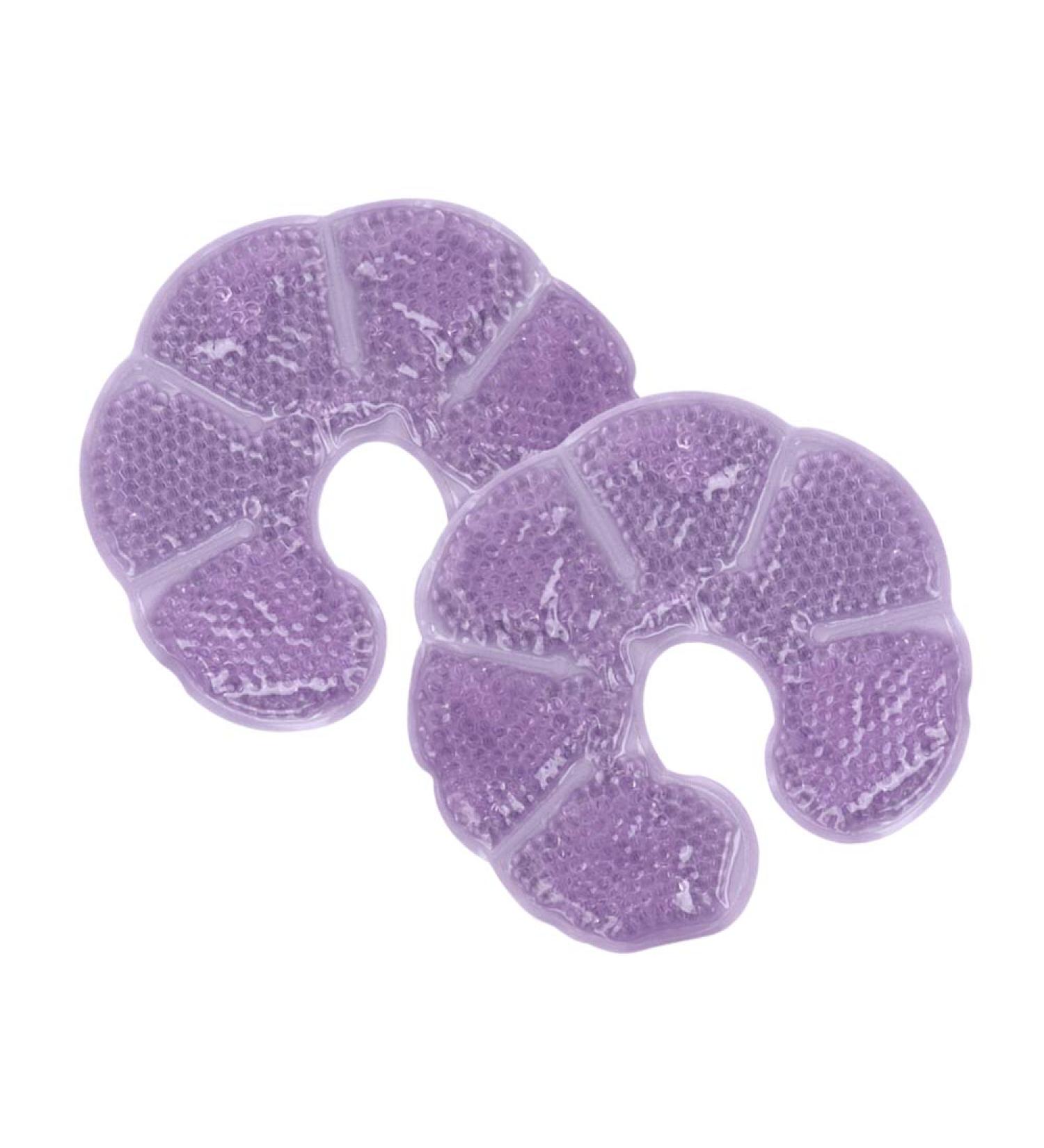 NEWGO Breast Ice Pack 2 Pack - Hot Cold Therapy Gel Pads for Nursing Mothers - Pain Relief After Breast Surgery - Mastitis Relief - Soft Plush Backing (Purple) - Buy Online on GoSupps.com