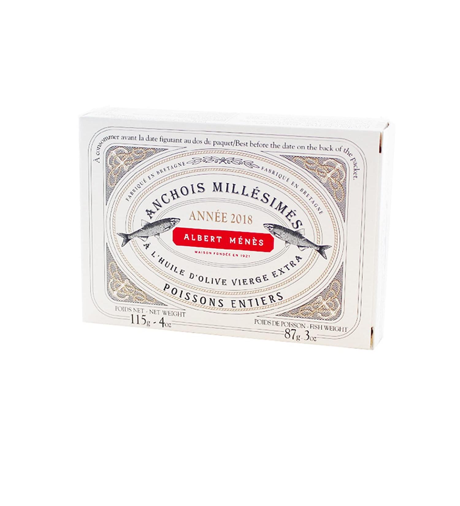 Vintage Whole Anchovies - Artisanal and French Know-How - 115 g - Albert Menes