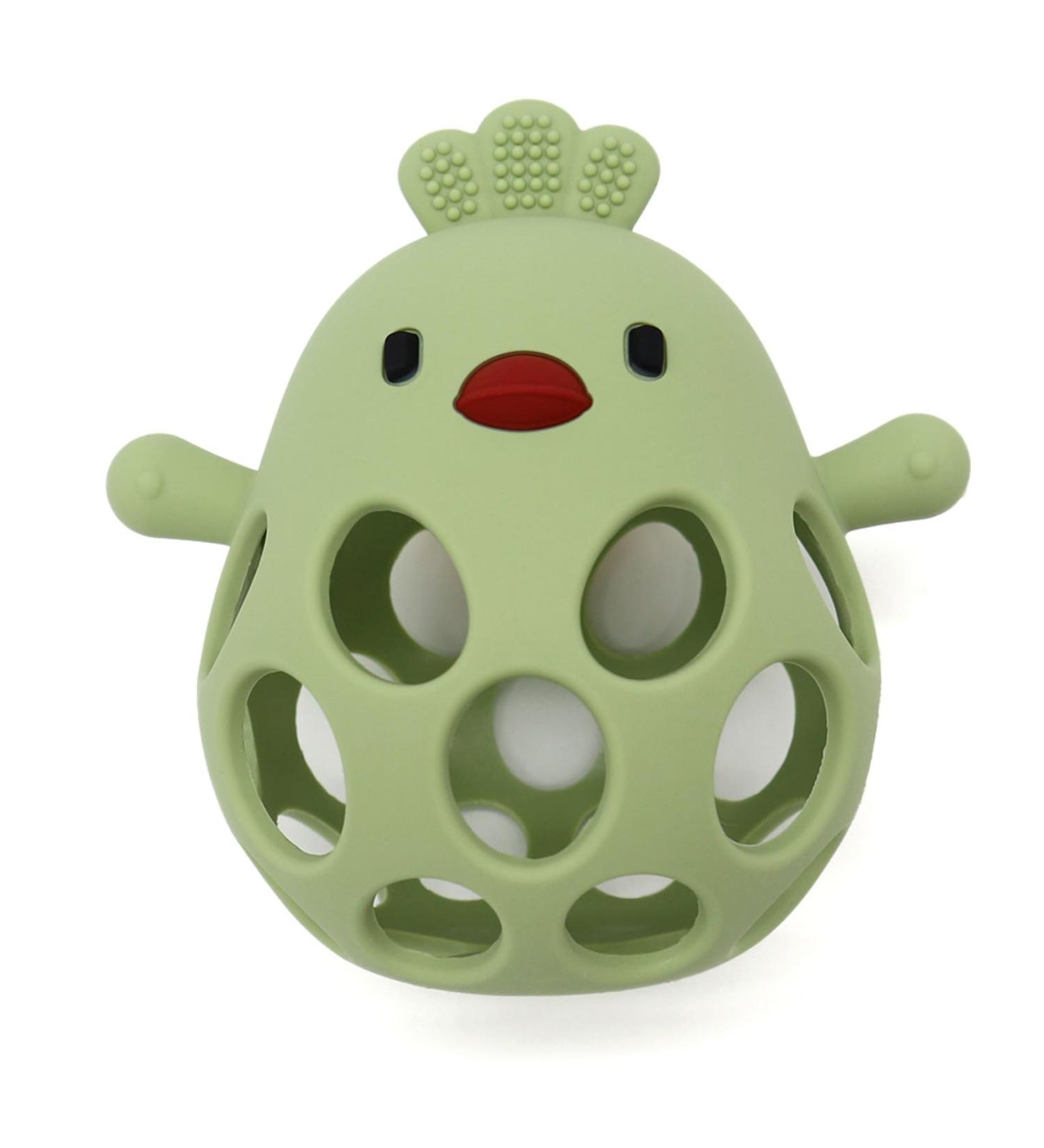KIAANS Baby Teething Toys - BPA Free Silicone Chick Teether for Babies - Safe Teething & Grasping Toy (Green) - International Shipping Available - Buy Online on GoSupps.com