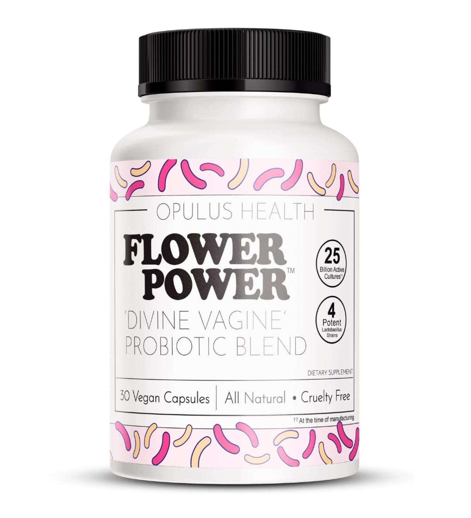 Flower Power Divine Vagine Blend - 30 ct | Urinary Tract & Vaginal Probiotics for Women's Health | Balance & Support - Buy Online on GoSupps.com