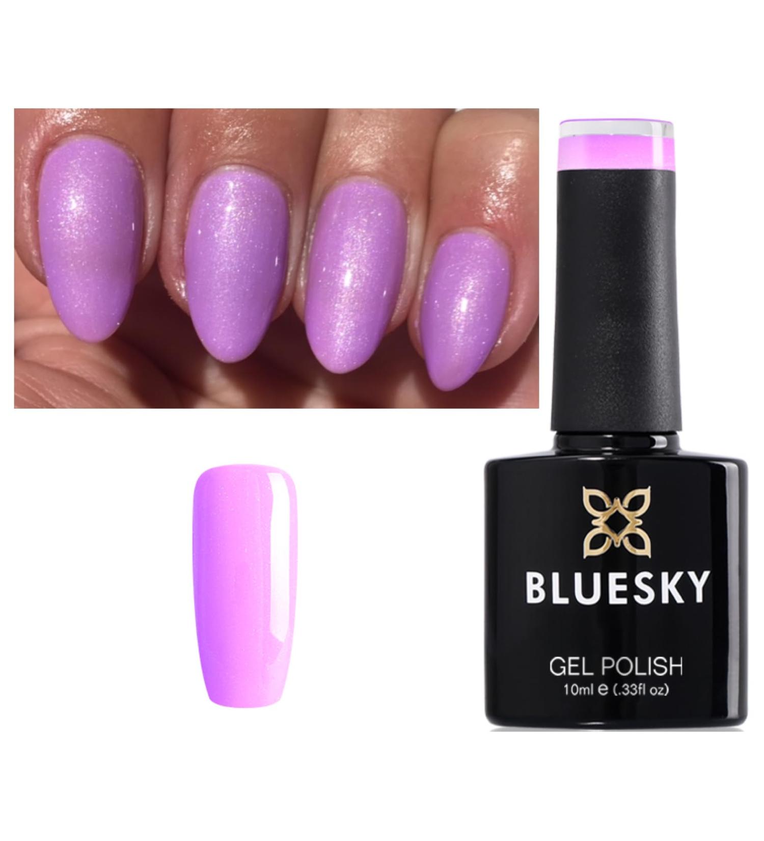 Bluesky Nail Gel Polish Lilac Shimmer Beckoning Begonia Garden Muse Delicate Pinky Lavender Shimmer 80597 UV LED Soak Off 10ml - Buy Online on GoSupps.com
