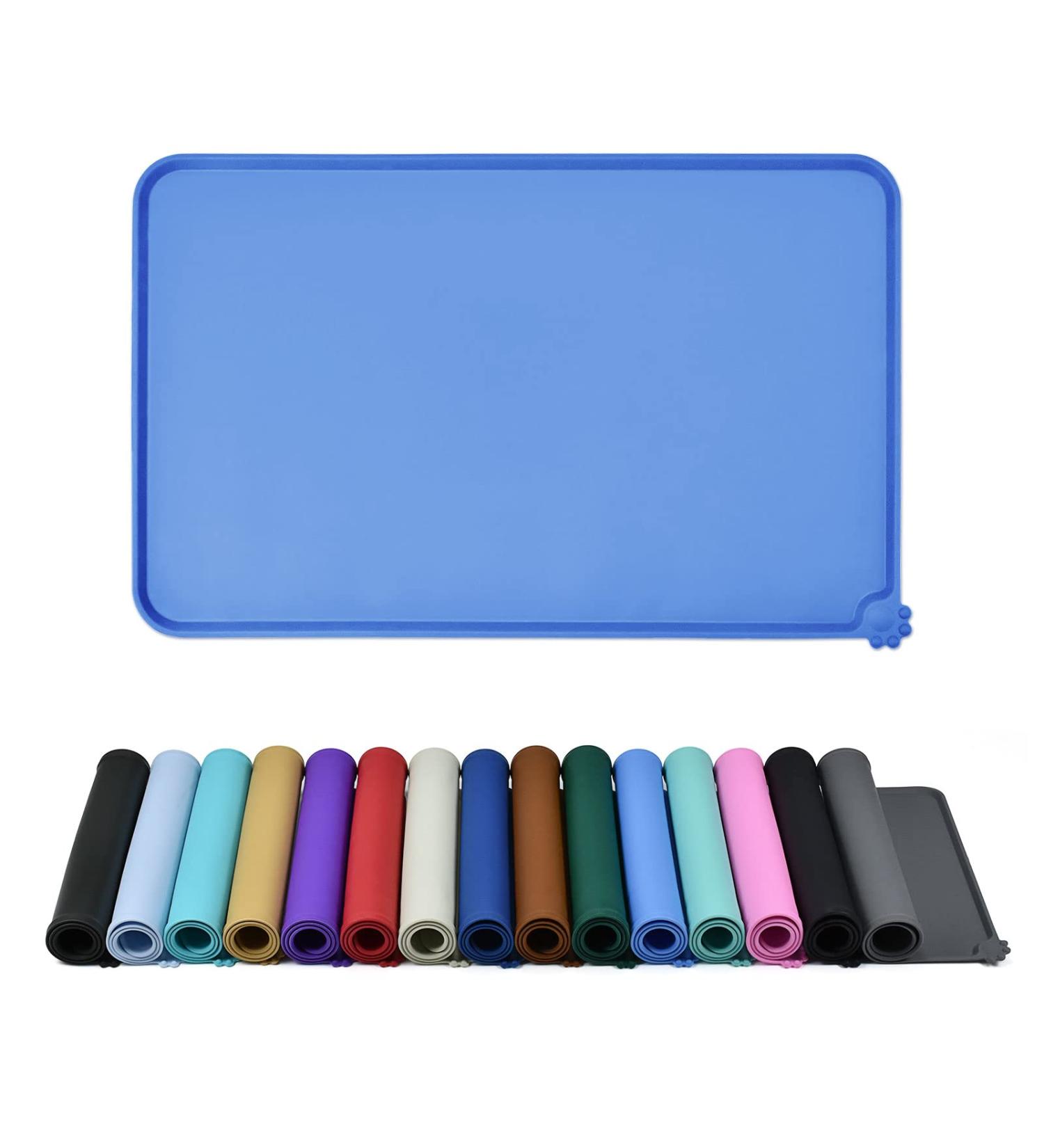 Reopet Silicone Feed Mats for Pets - Waterproof Dog & Cat Mats with Elevated Edges | 53 x 37 cm - Perfect for Mess-Free Feeding - Buy Online on GoSupps.com
