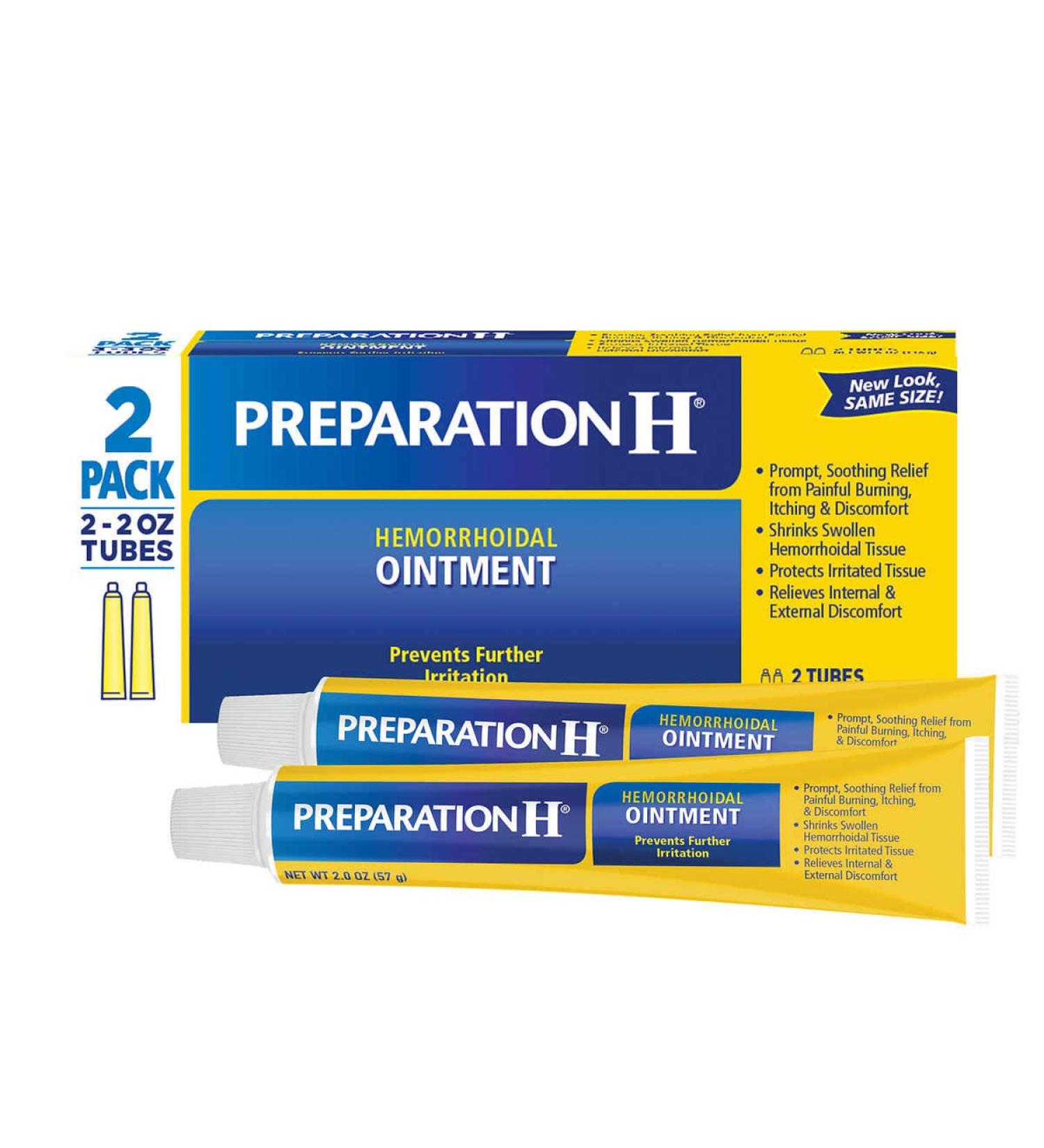 Preparation H Hemorrhoidal Ointment 2 Ounce Tube (Pack of 2)