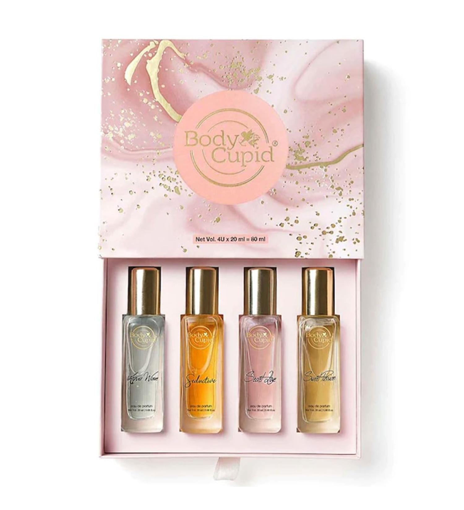 Luxury Perfume Gift Set For Women 4X20 Ml | Long Lasting Premium Fragrances | Aqua Wave | Secret Love | Seductive | Sweet Passion | 80 Ml - Buy Online on GoSupps.com