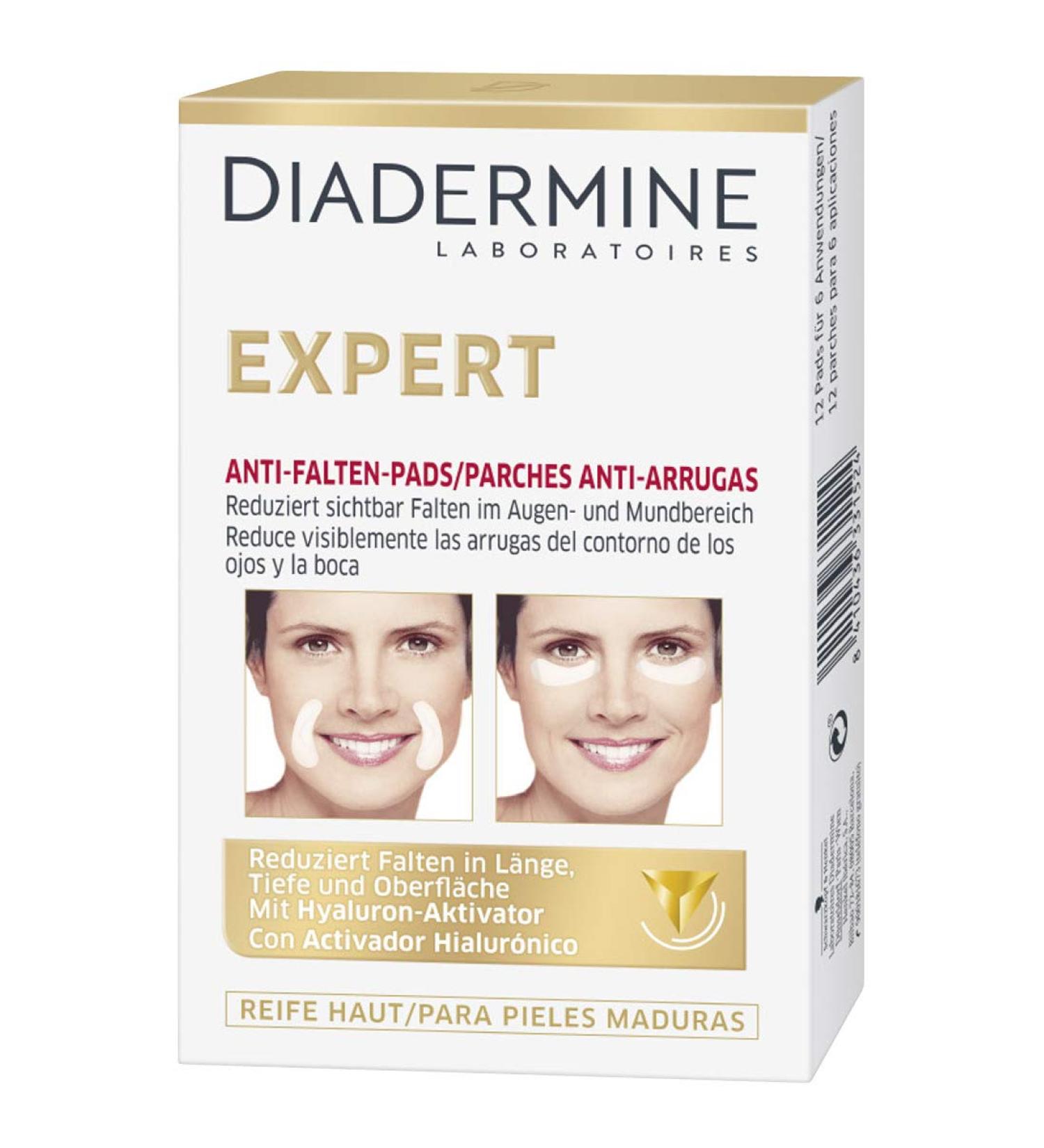 Diadermine Pack of 12 Anti-Wrinkle Patches with Hyaluronic Activator Unit (Pack 1) - Buy Online on GoSupps.com