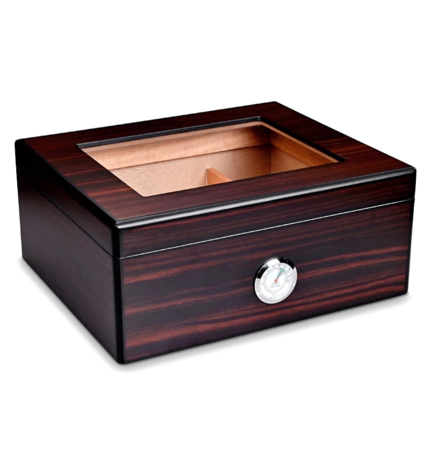 Cigar Boxs Humidors Delicate Cigar Box Dual Zstorage with Humidifier Hygrometer Cigars Case Holds 50 Cigars Cigar Desktop Box Portable - Buy Online on GoSupps.com