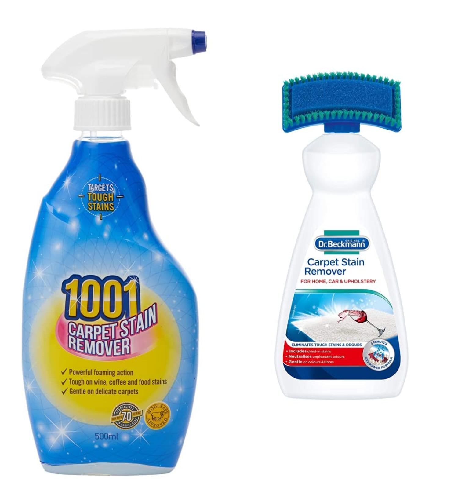 1001 Carpet Stain Remover Tough On Stubborn Stains Cleans deep into the carpet WoolSafe approved 500ml & Dr. Beckmann Carpet Stain Remover (650 ml) - Buy Online on GoSupps.com