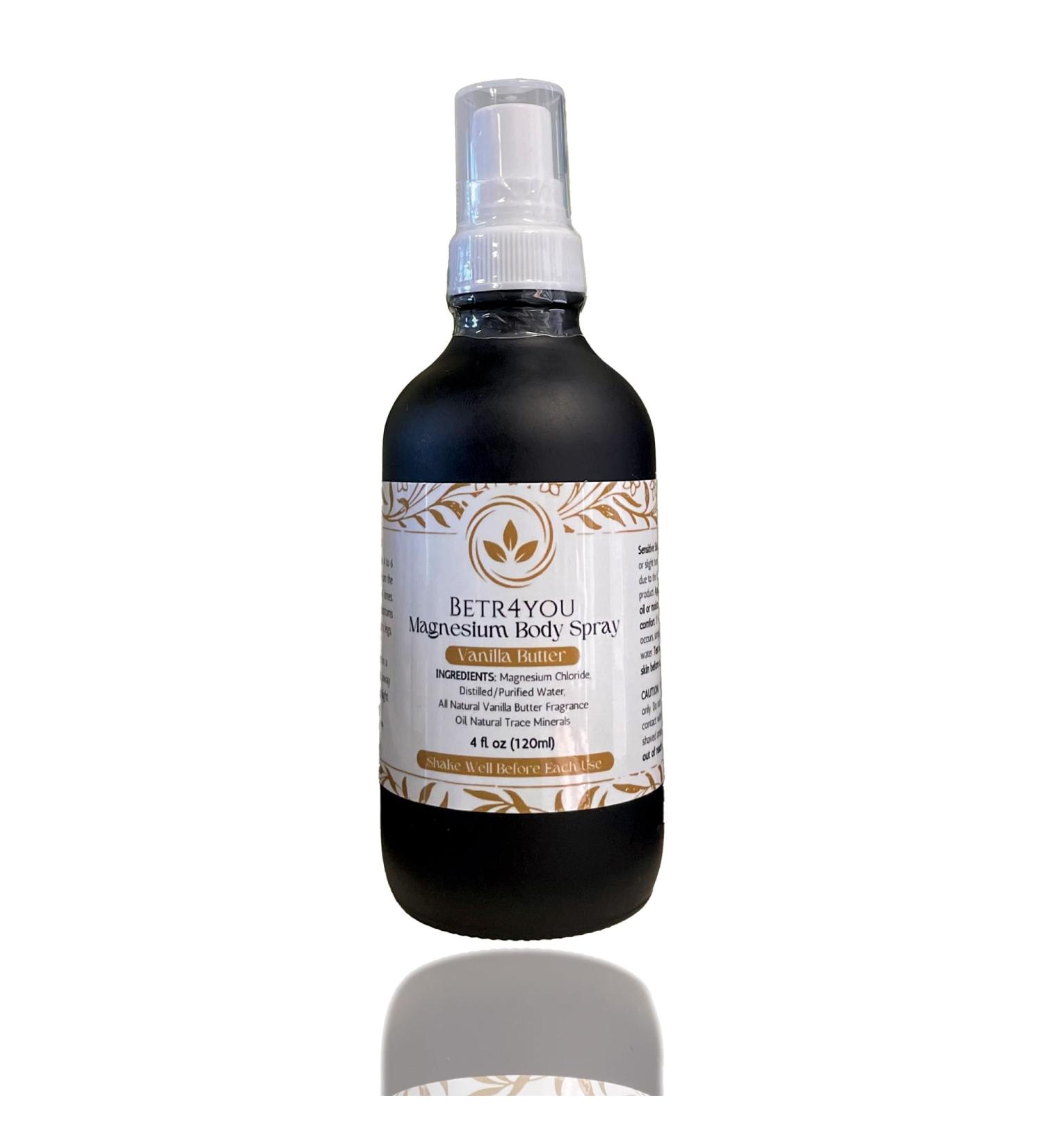 BETR4YOU Official | Topical Magnesium Body Spray | 4 Fl. Oz. | Viral TikTok Product (4 Fl Oz Vanilla Butter) Vanilla Butter 2 Fl Oz (Pack of 1) - Buy Online on GoSupps.com