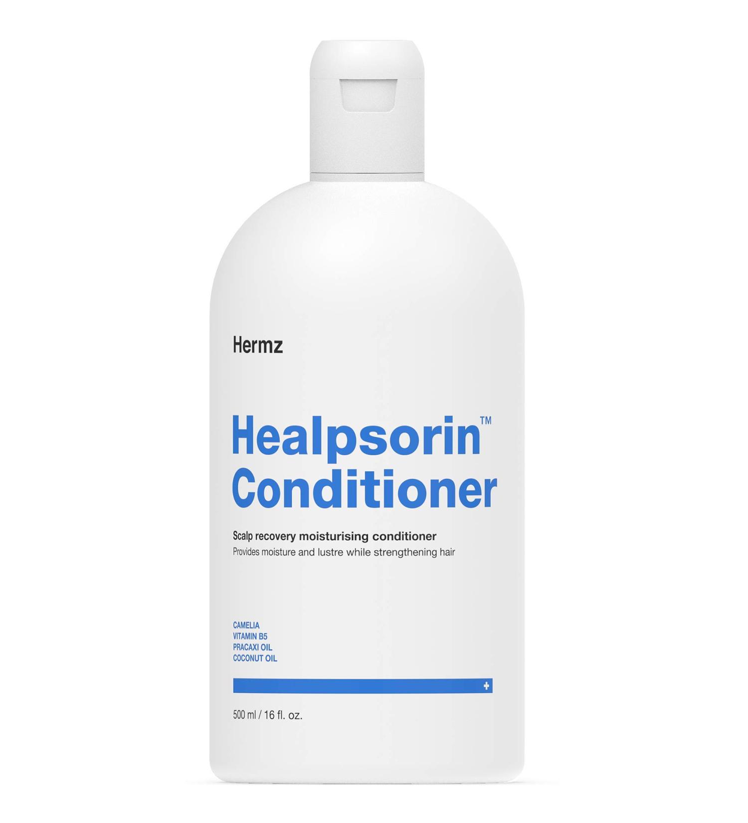 Healpsorin Healthy Hair Psoriasis Conditioner - Camellia Oil, Arginine, Coconut Oil & Vitamin B5 - Relieves Dandruff & Seborrheic Dermatitis - Flake-Free Hair - Buy Online on GoSupps.com