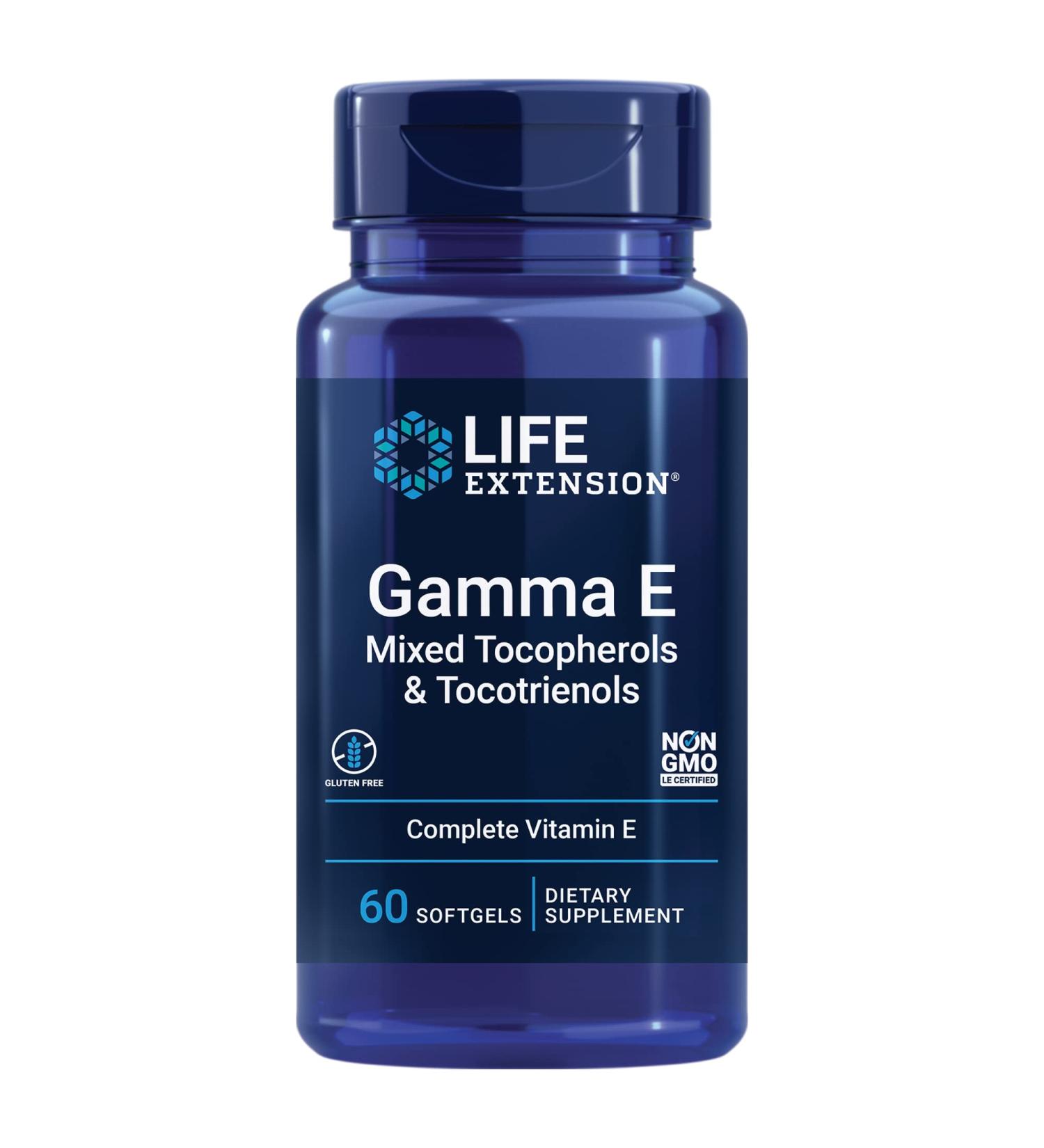 Gamma E Mixed Tocopherols & Tocotrienols - Life Extension 60 Softgels for Antioxidant Support - Buy Online on GoSupps.com