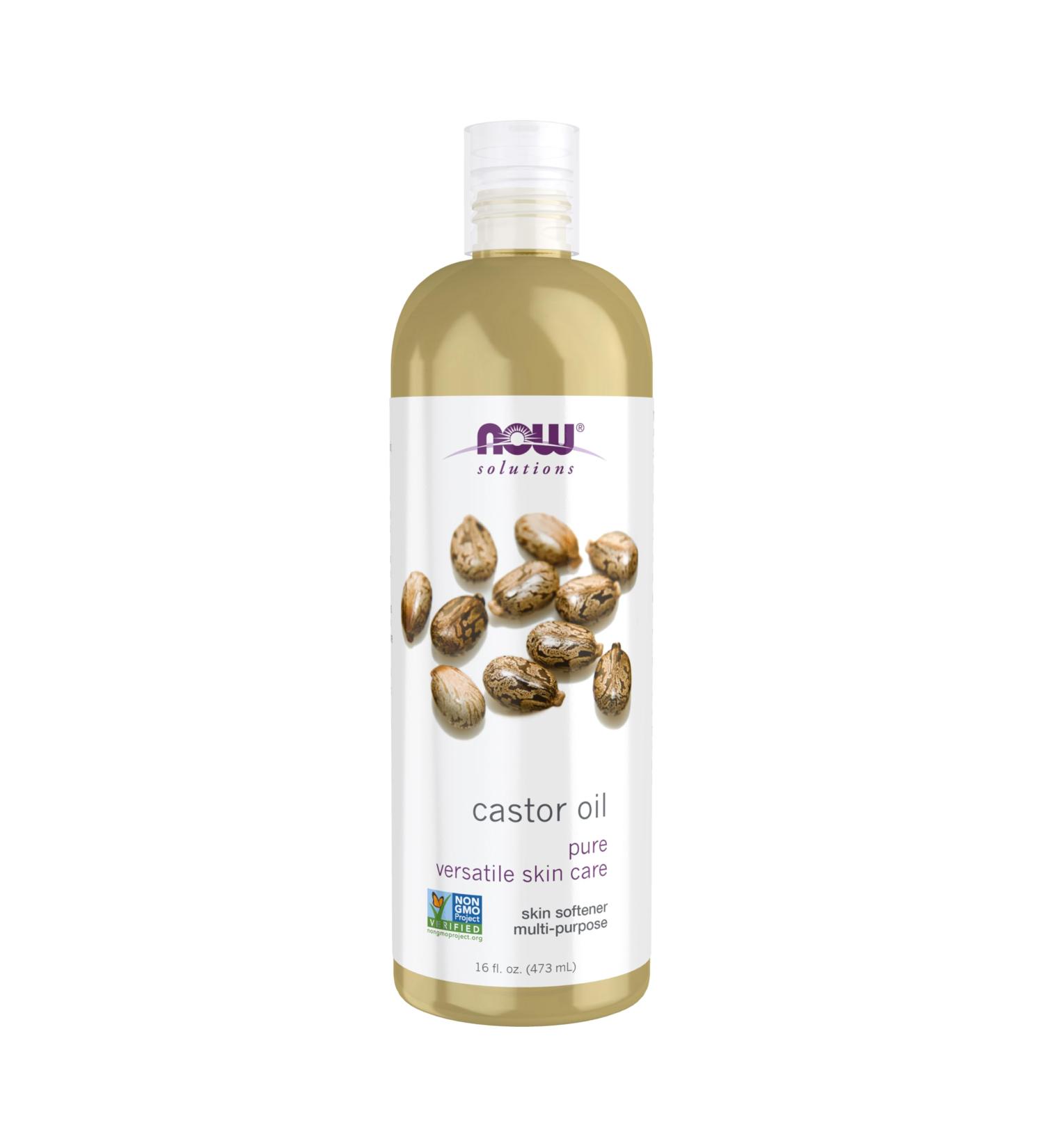 NOW Foods Solutions Castor Oil 100% Pure Versatile Skin Care Multi-Purpose Skin Softener 16-Ounce - Buy Online on GoSupps.com