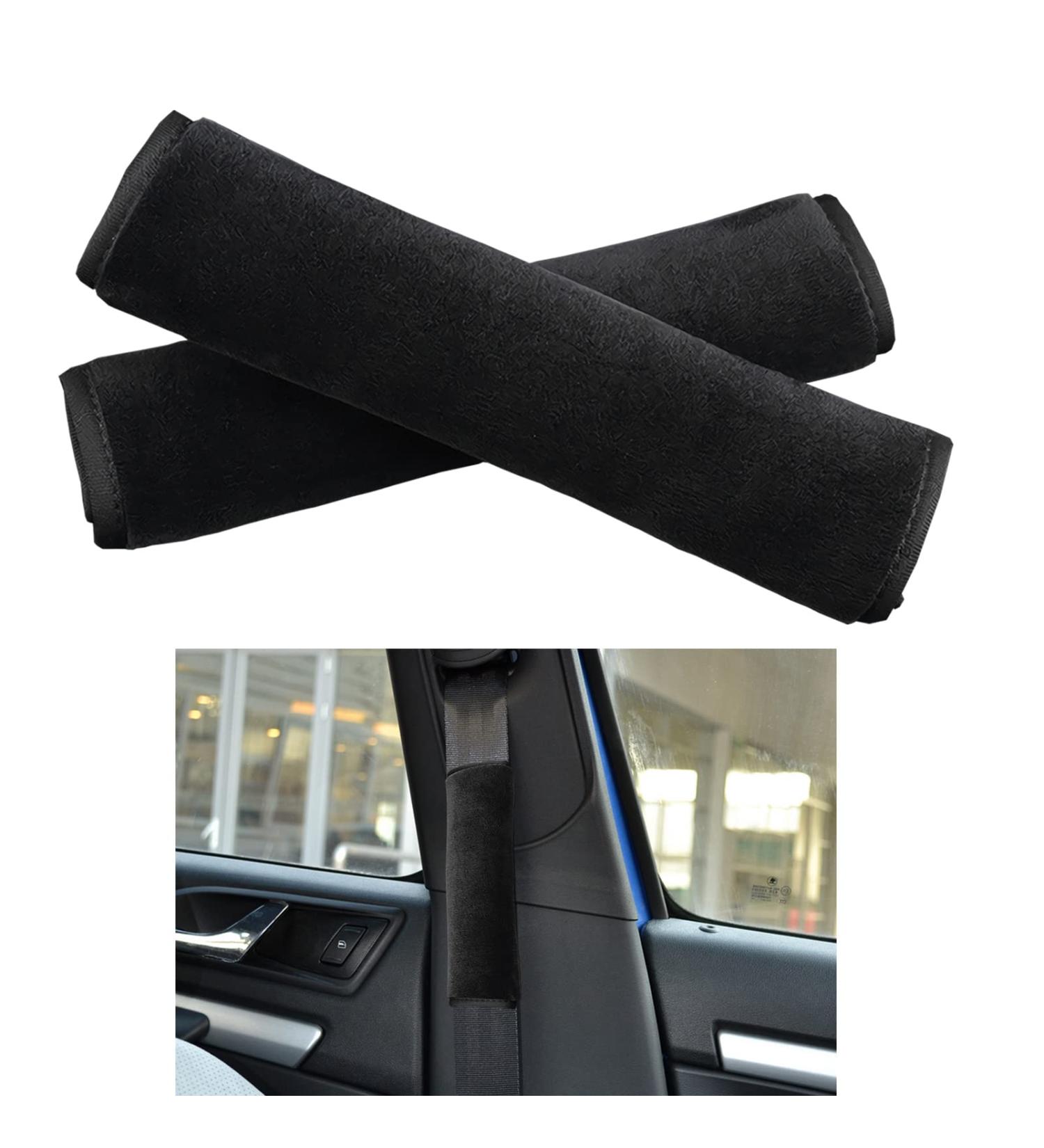 Car Safety Belt Protection - Removable 2-Part Pad for Adults & Children | Neck & Shoulder Comfort (Black) - Buy Online on GoSupps.com