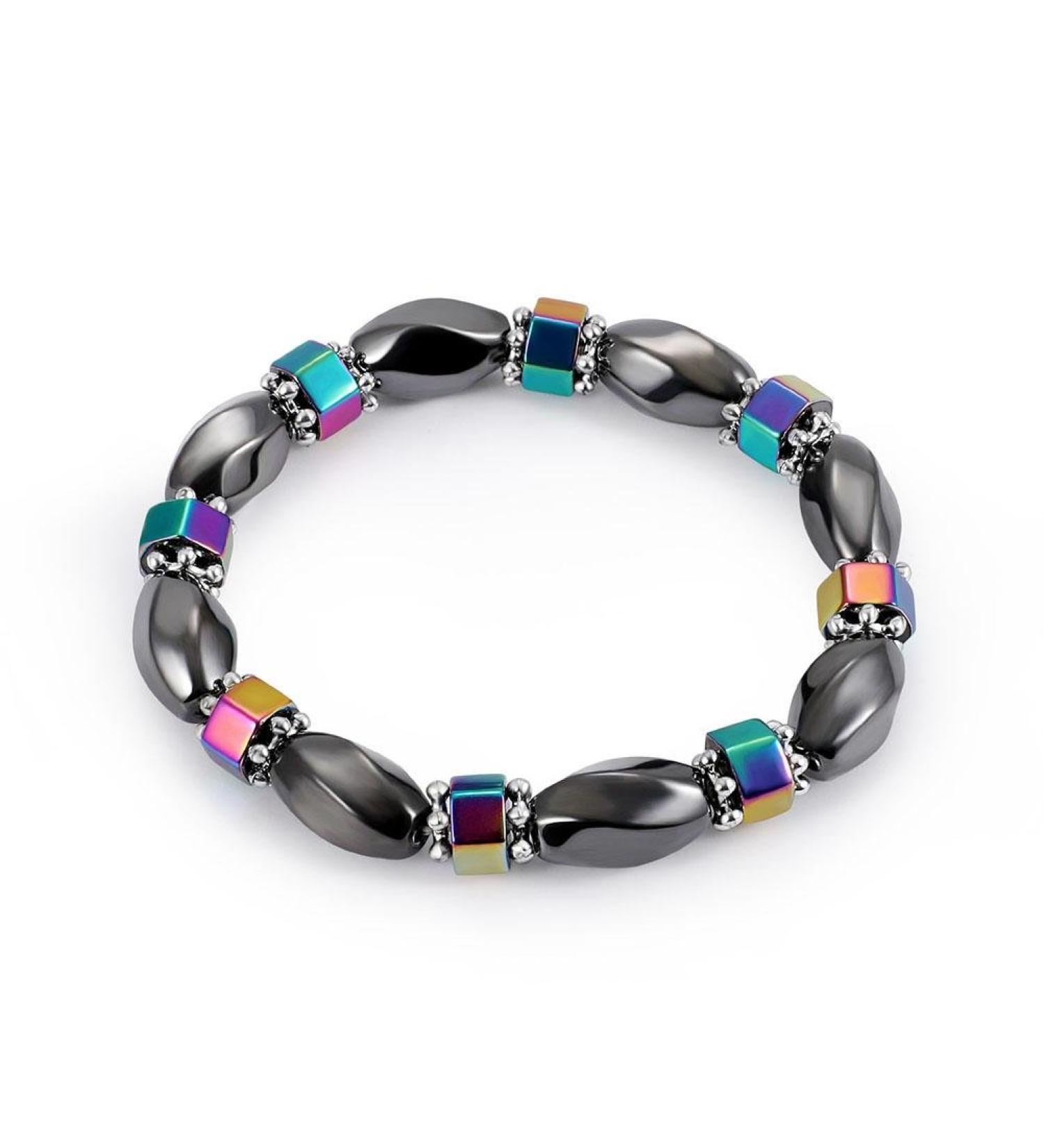 Adjustable Bracelet Beads Magnetic Hematite Bracelet Health Care Bangle for Men Women - Buy Online on GoSupps.com