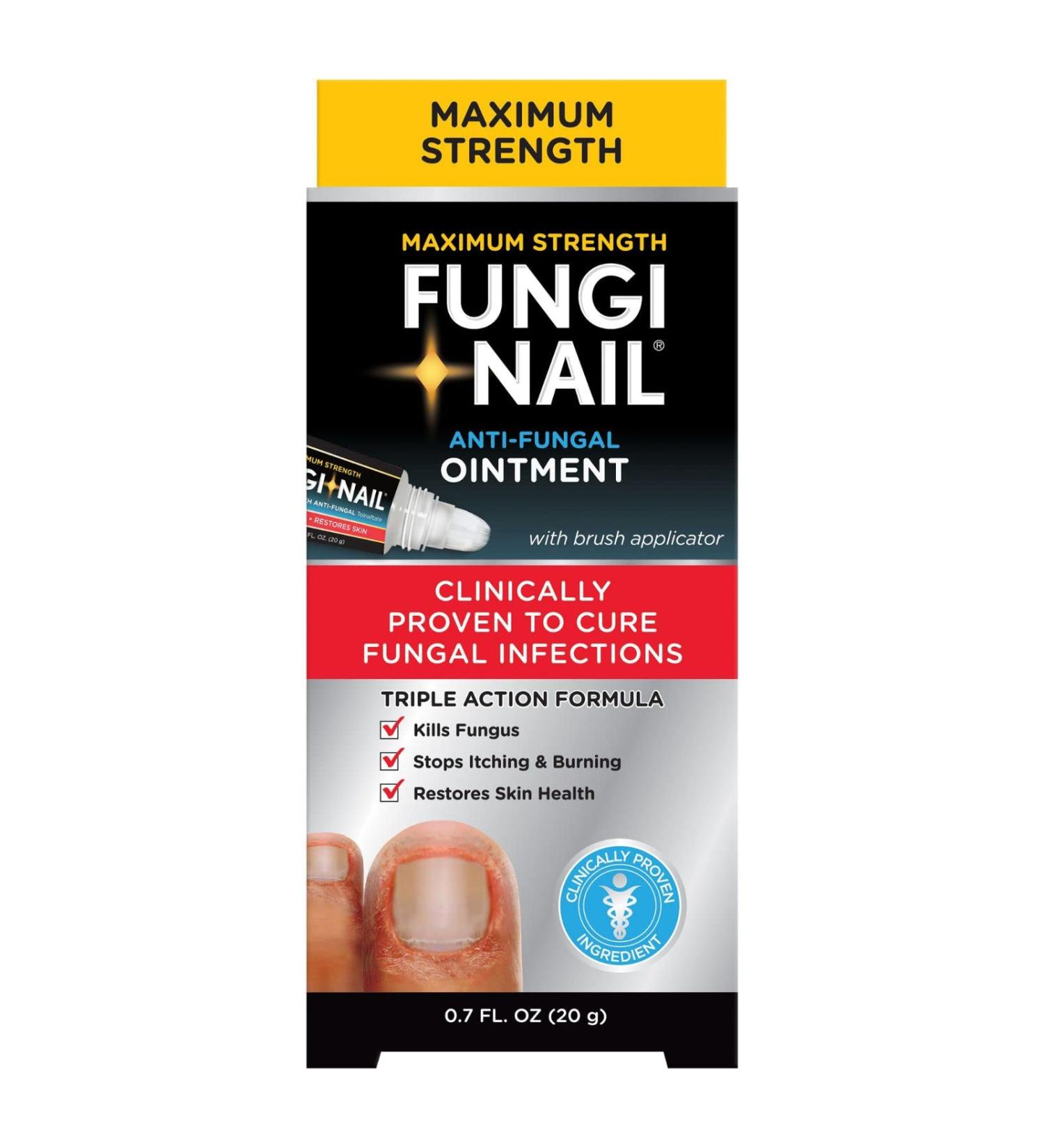 Fungi-Nail Anti-Fungal Ointment 0.7 Fl Ounce - Kills Fungus That Can Lead To Nail Fungus & Athlete s Foot Undecylenic Acid 25% & Clinically Proven to Cure Fungal Infections - Buy Online on GoSupps.com