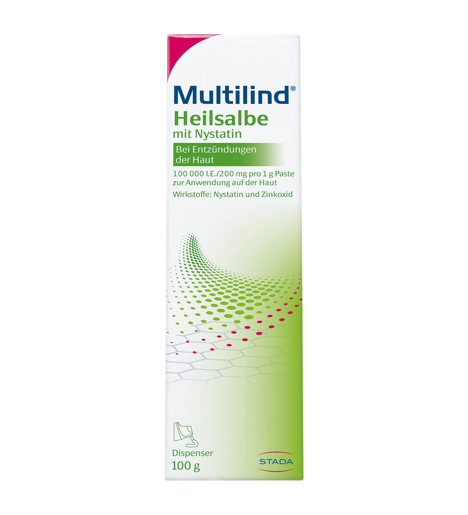 Multilind Healing Ointment 100g - Zinc Ointment for Skin Inflammation with Nystatin & Zinc Oxide - Fast International Shipping - Buy Online on GoSupps.com