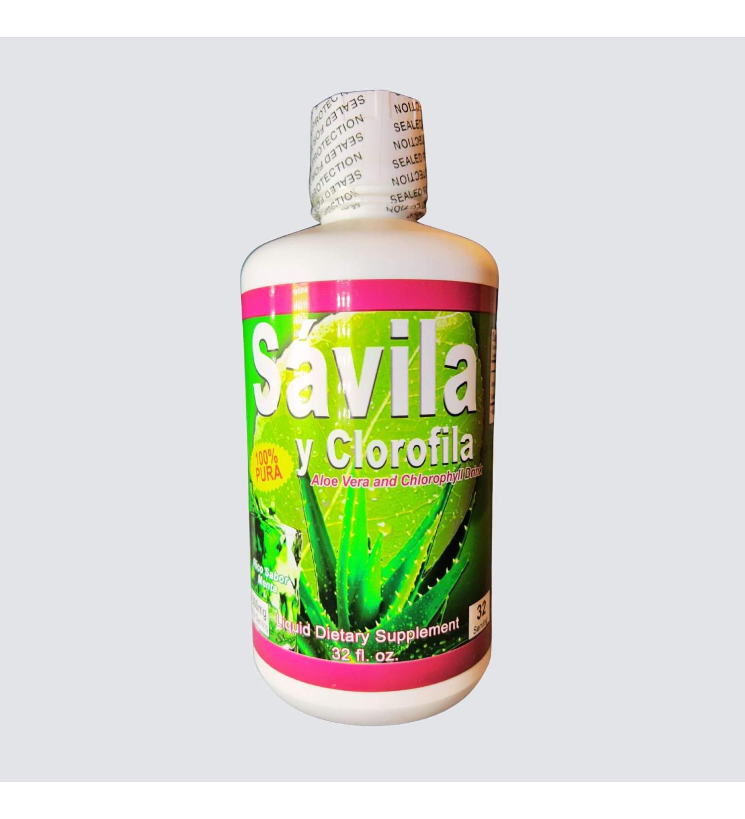 GMJ Aloe Vera and Chlorophyll Liquid Dietary Supplement (Savila y Clorofila) 32oz