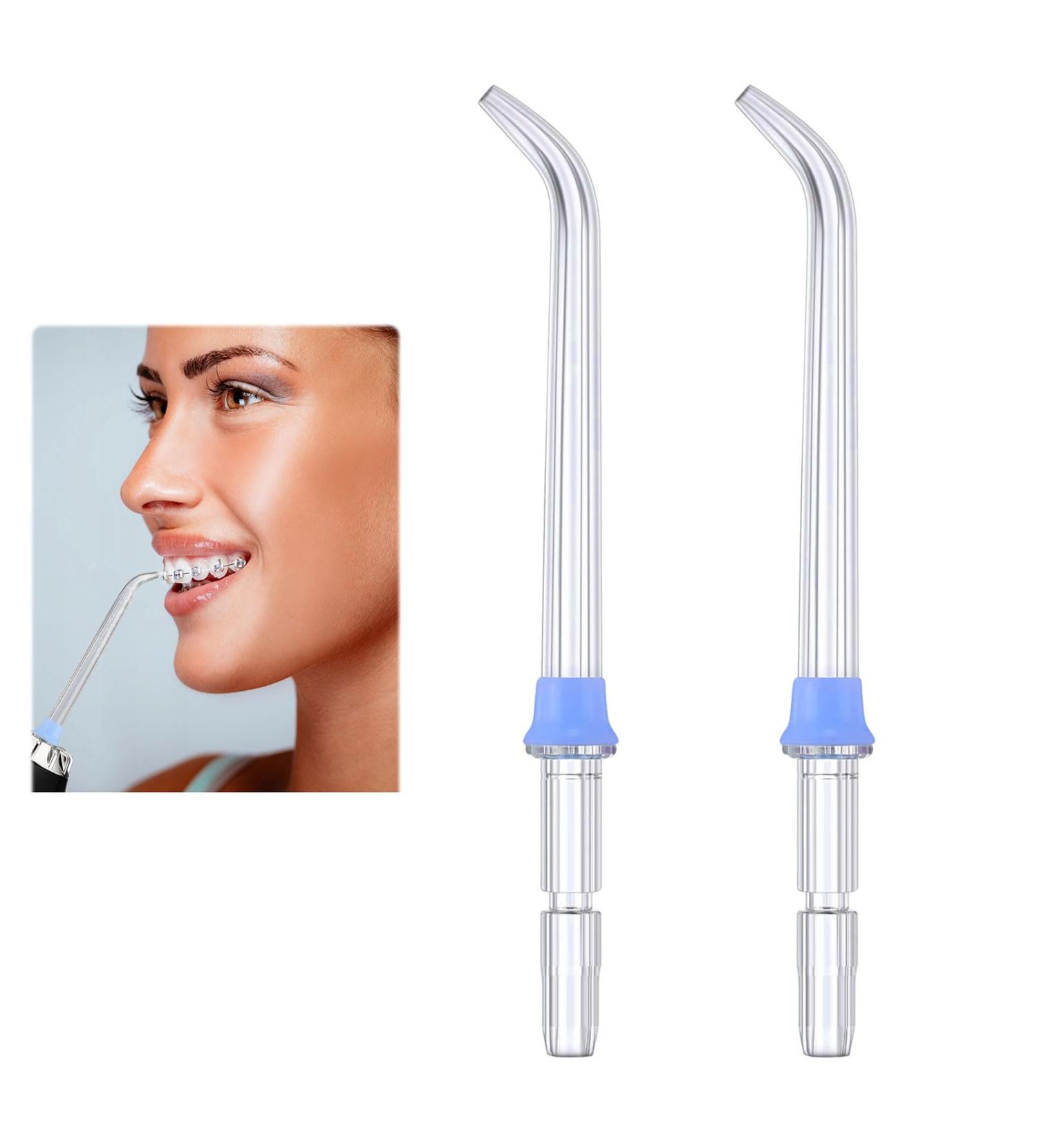 Waterpik Replacement Heads 2PCS Water Flosser Replacement Jet Tips Flosser Replacement Tips for Waterpik Water Flosse Compatible with Waterpik Oral Irrigator & Dental Flosser - Buy Online on GoSupps.com