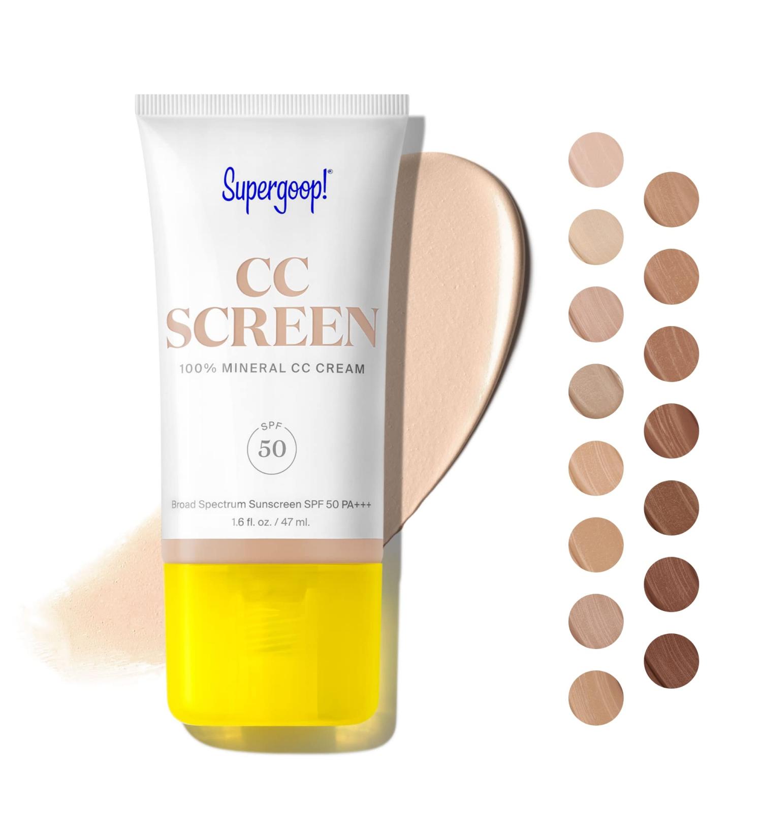 Supergoop! CC Screen SPF 50 PA++++ Tinted Mineral CC Cream with Broad Spectrum Sunscreen - 1.6 fl oz - Buy Online on GoSupps.com