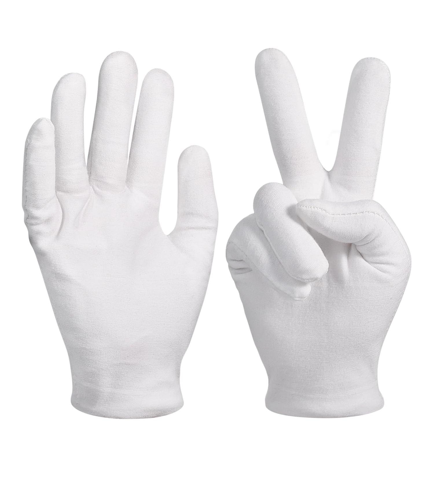 Buy TsMADDTs 5 Pairs Cotton Gloves - Moisturizing White Gloves for Dry Hands & Sleeping - 10pcs Inspection Cloth Gloves for All Uses - Buy Online on GoSupps.com