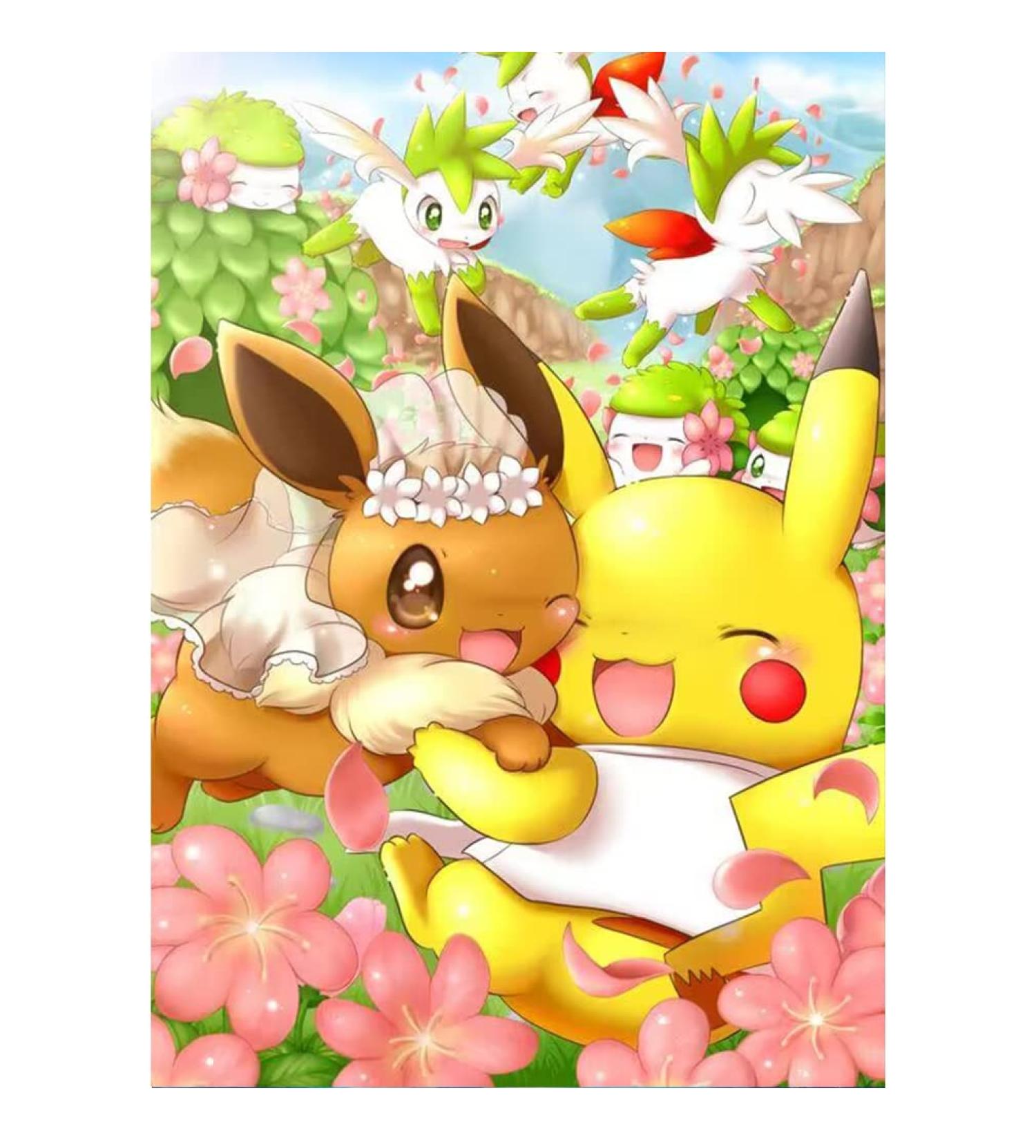 DIY Pikachu Diamond Painting Kit - Full Drill Crystal Art for Home Decor - 12X16 Inch - Buy Online on GoSupps.com