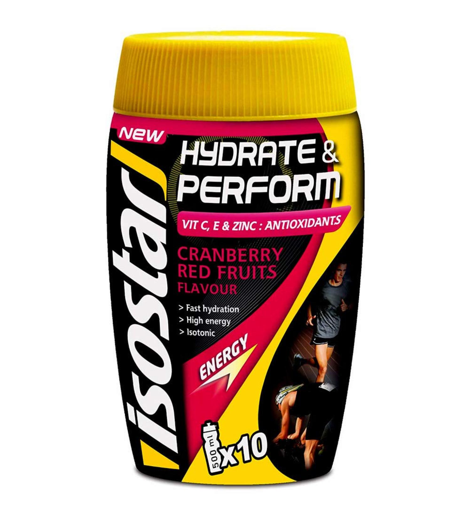 Isostar Isostar Hydrate & Perform 400g Isotonic Electrolyte Drink - Electrolyte Solution to Support Sports Performance - Red Fruits - Pack of 2