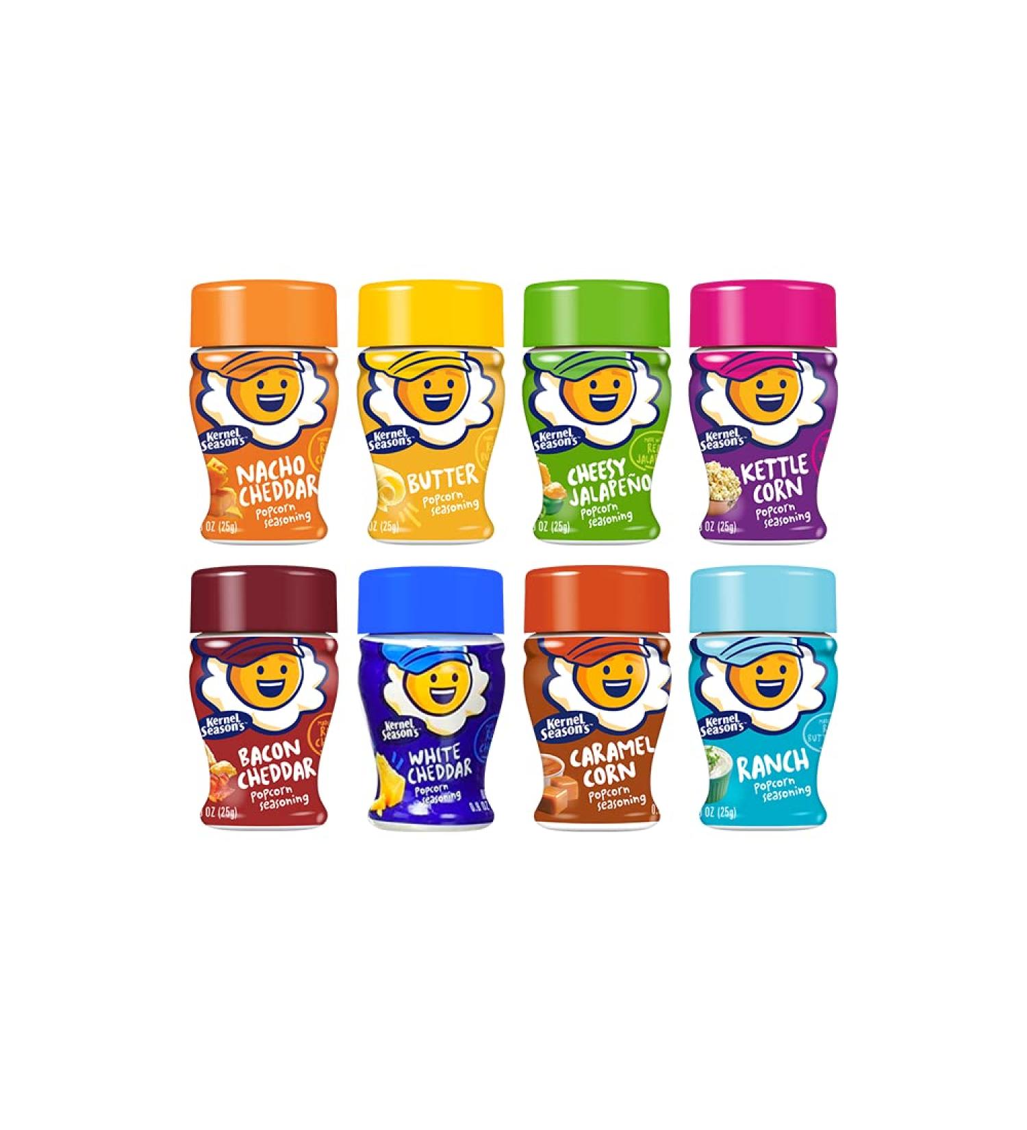 Kernel Season's Popcorn Seasoning Mini Jars Variety Pack - 0.9 oz (Pack of 8) | Popcorn Seasoning Variety Pack - 8 Mini Jars - Buy Online on GoSupps.com