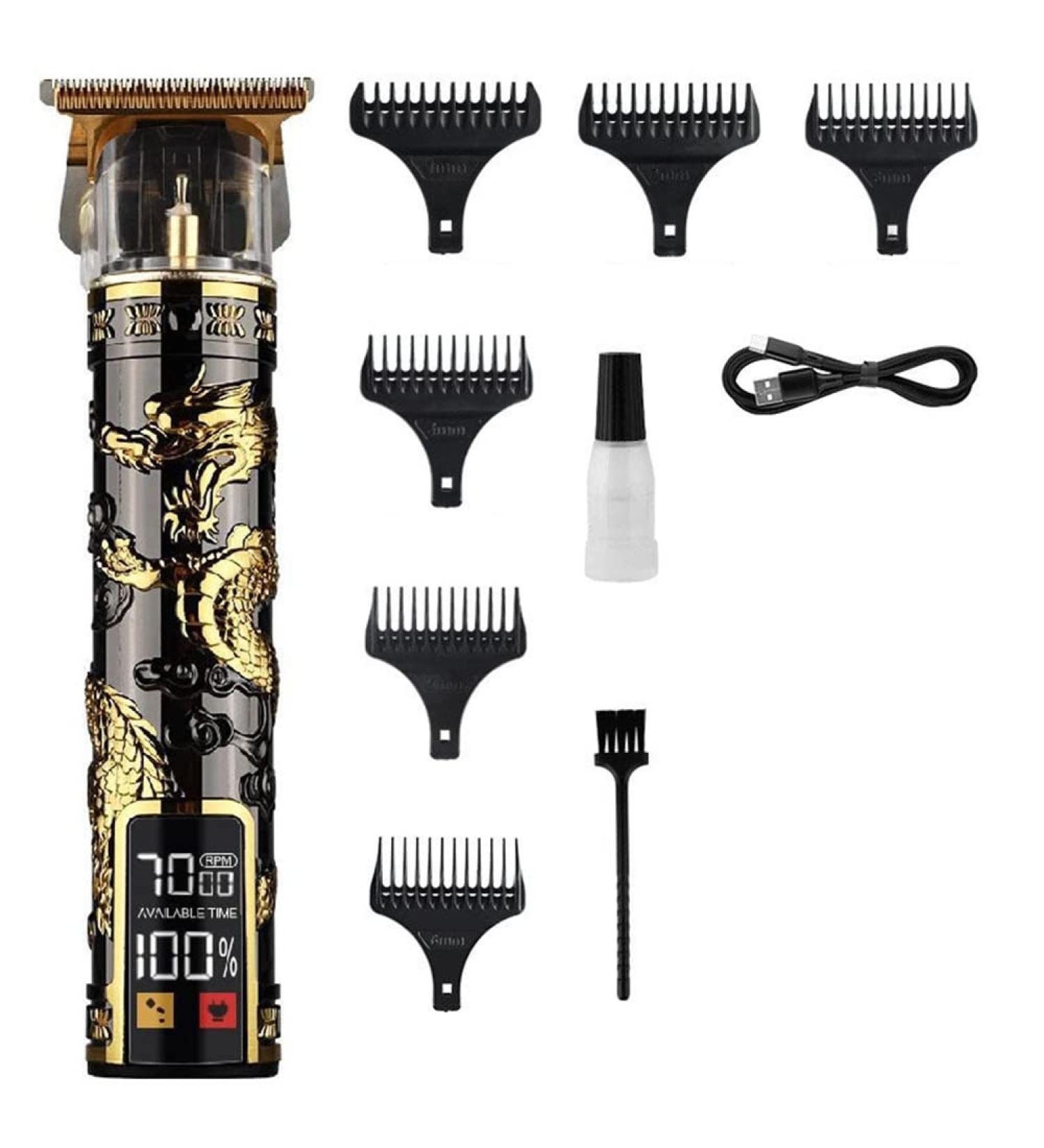 Srutueo Hair Trimmer Hair Clipper for Men USB Rechargeable Beard Trimmer Professional Cordless Hair Cutting Machine Black - Buy Online on GoSupps.com