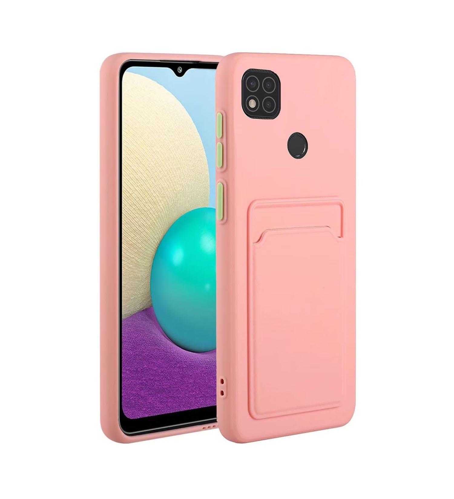 Tivenfezk Nadoli Ultra Thin Silicone Case for Xiaomi Redmi 10A | Shockproof Scratch-Resistant Wallet & Credit Card Holder - Pink - Buy Online on GoSupps.com