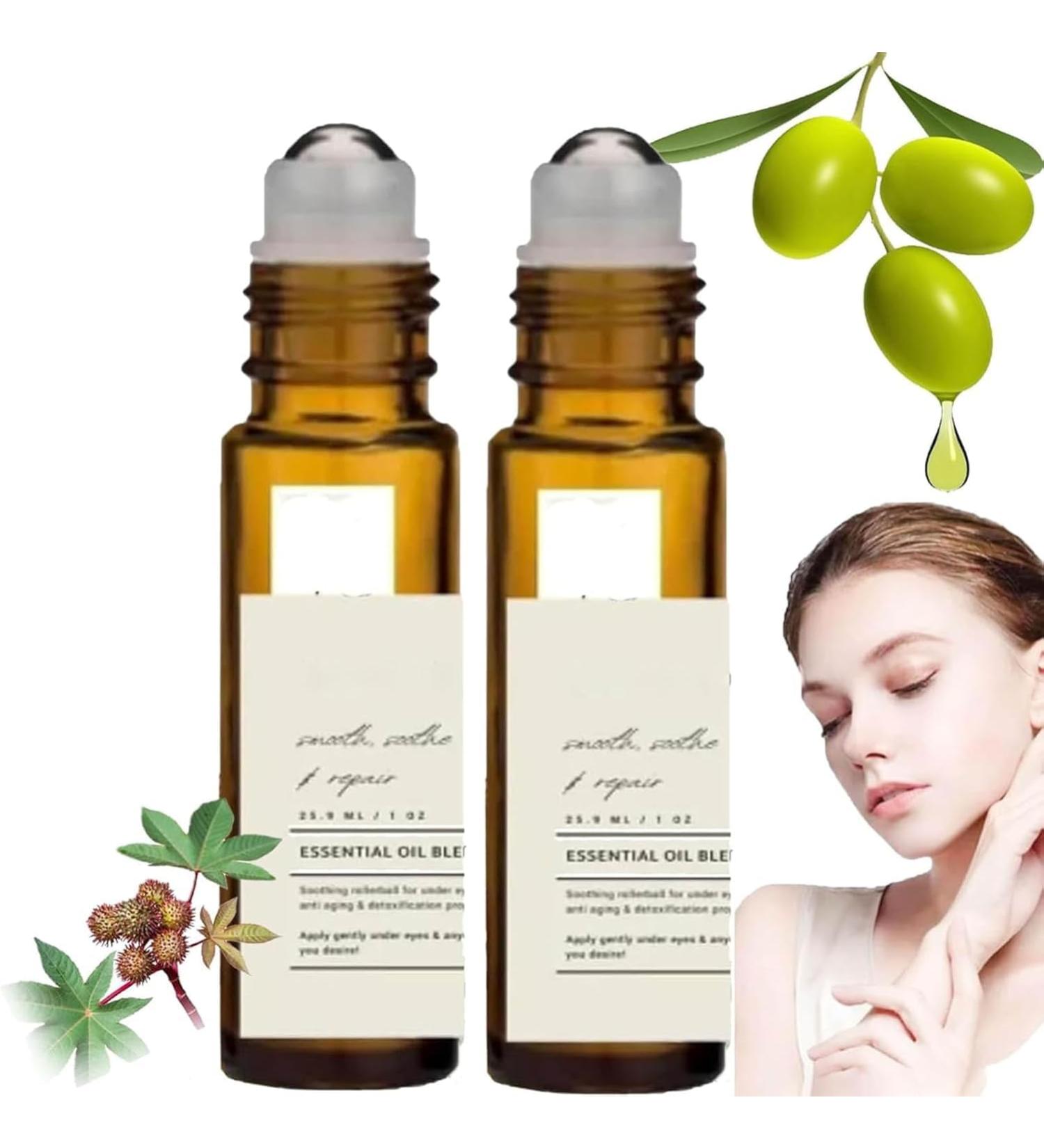 Rollerball Castor Serum And Frankincense 100% Pure Castor Oil & Frankincense Essential Oil Eye Rollerball Essential Oil Castor Oil Eye Roller For Eyes Bags Under Eyes Wrinkles (10ML 2PC) - Buy Online on GoSupps.com