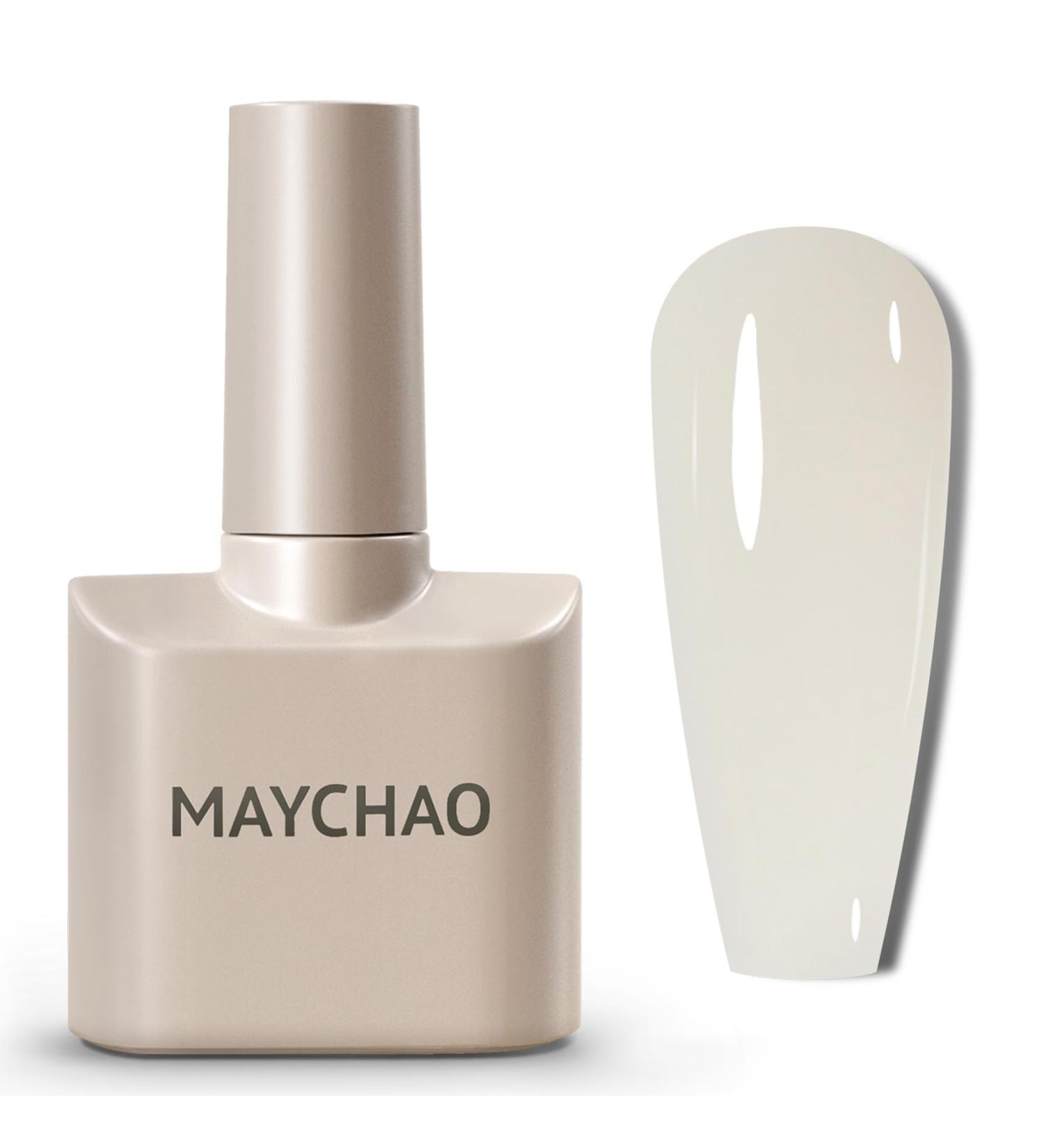 MAYCHAO Milky White Gel Nail Polish 1Pc White Gel Polish 15ML Soak Off UV LED Nail Polish Nail Art Starter Manicure Salon DIY at Home 0.5 OZ - Buy Online on GoSupps.com