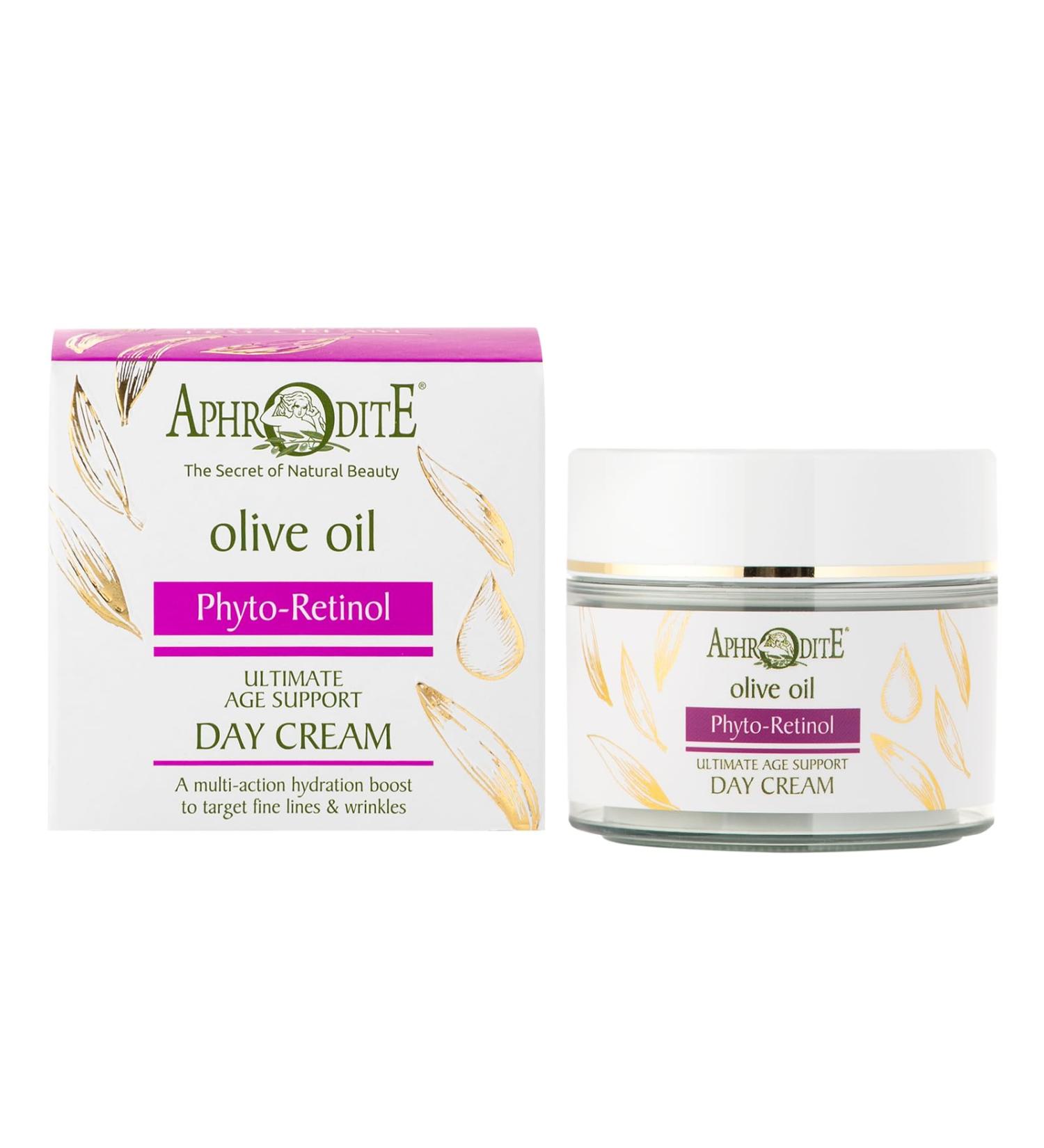 Aphrodite Anti-Aging & Firming Day Cream for Face - Natural Moisturizing Face Cream with Organic Olive Oil & Phyto-Retinol - Anti-Wrinkle Face Cream (50ml) - Buy Online on GoSupps.com