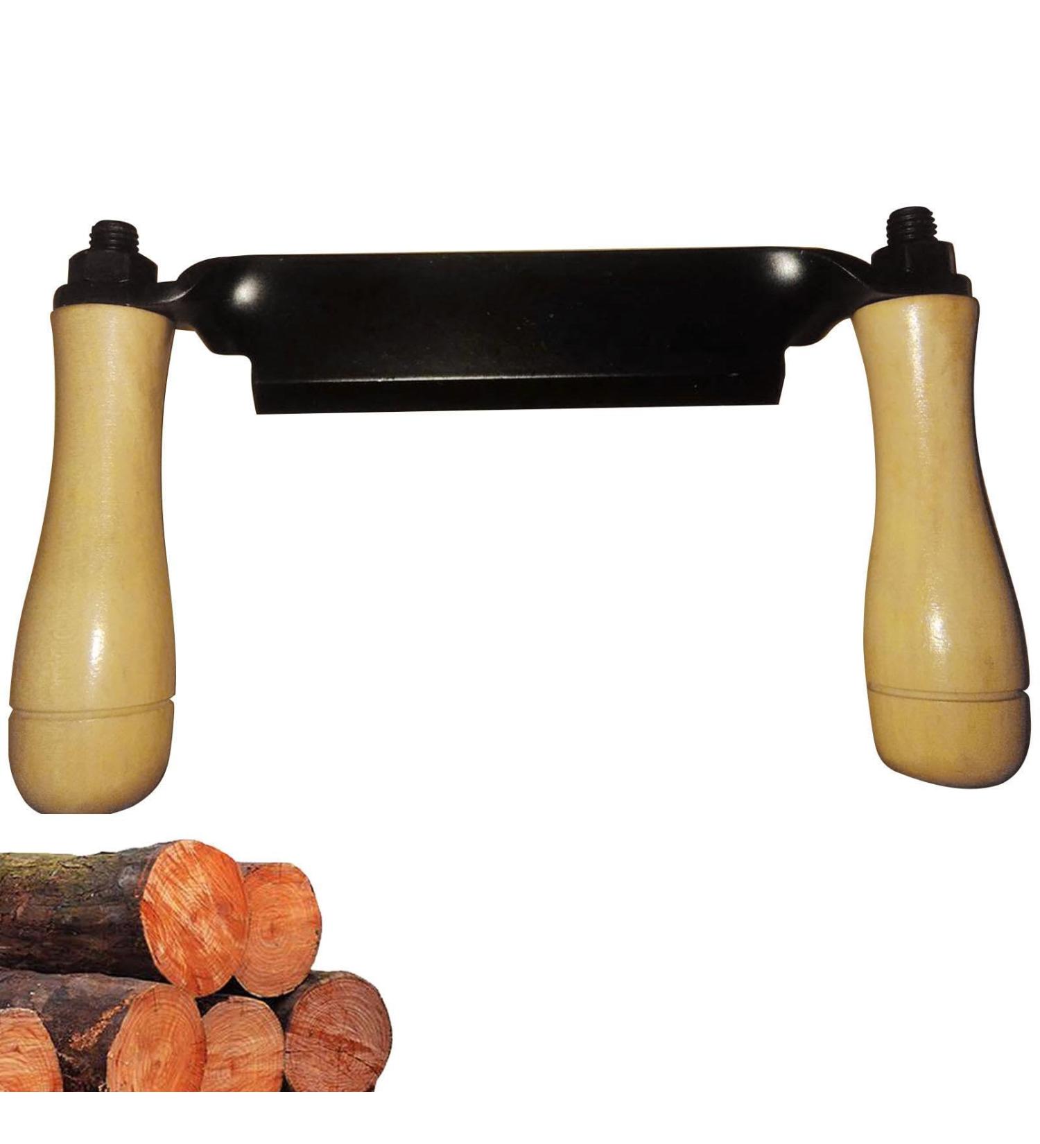 Rianpesn 8-Inch Stainless Steel Zehmesser - Curved & Straight Portable Train Knife with Wood Handle | Ideal for Shaving & Hand Tools - Buy Online on GoSupps.com