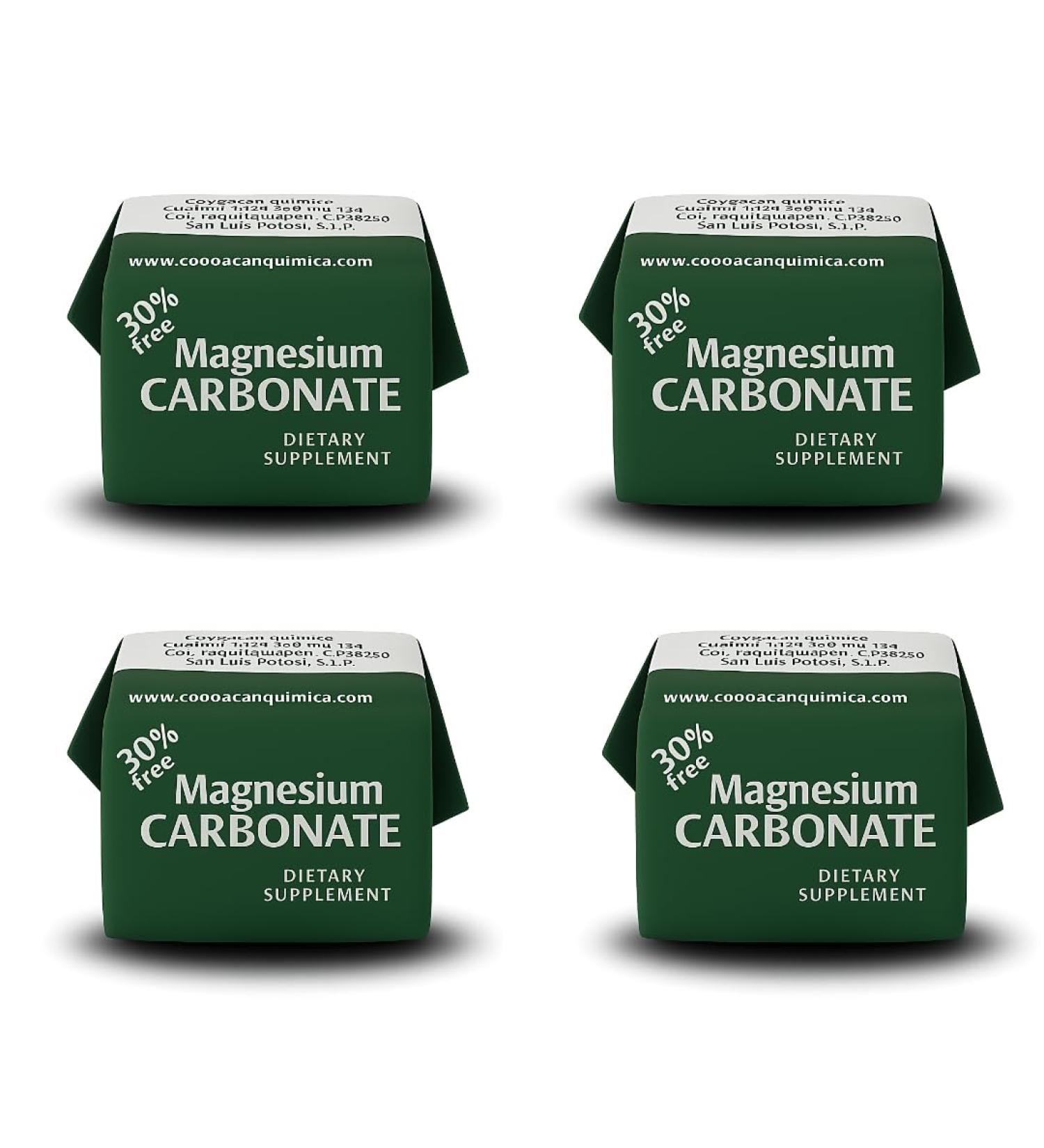 Magnesium Carbonate Cubes 4-Pack (7g Each) Pure Food-Grade Non-GMO Gluten-Free Vegan Carbonato de Magnesio en Cubos Made in Mexico - Buy Online on GoSupps.com