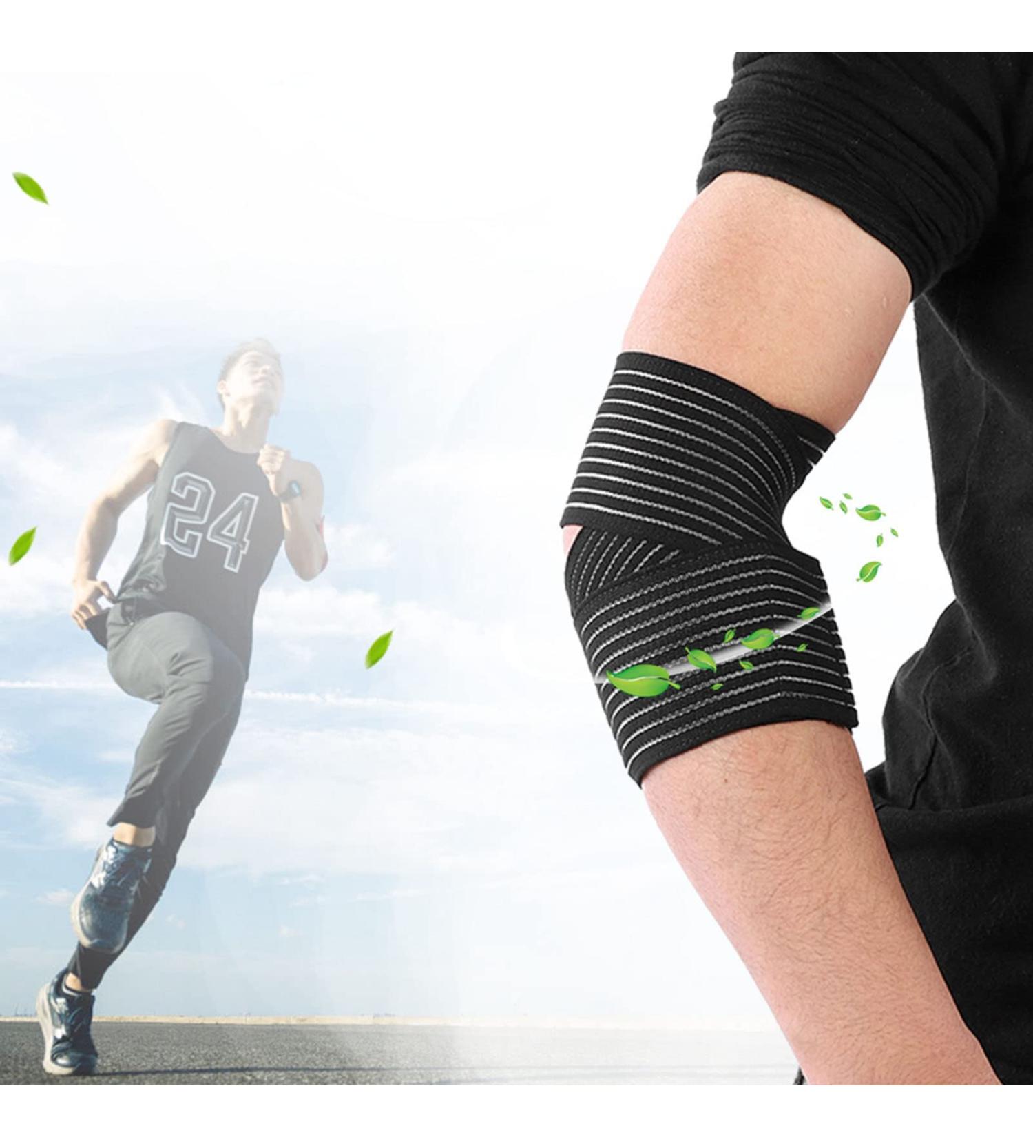 Elbow Support Wrap for Men | Adjustable Elbow Straps & Bandage Brace | Sports Injury Relief #794 - International Shipping Available - Buy Online on GoSupps.com