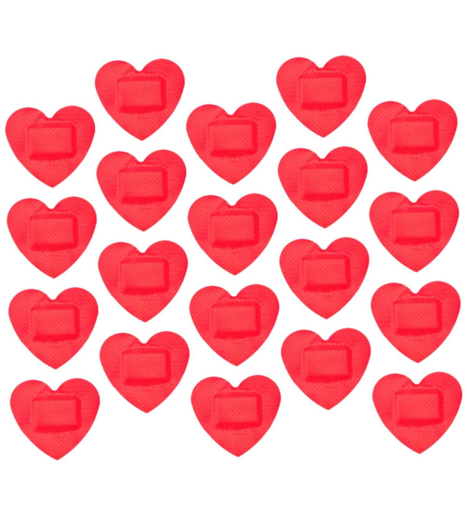 Happyyami Heart Stickers - 30 Sheets Waterproof Bandage Patches for Kids | Breathable & Multipurpose Red Patches - Buy Online on GoSupps.com