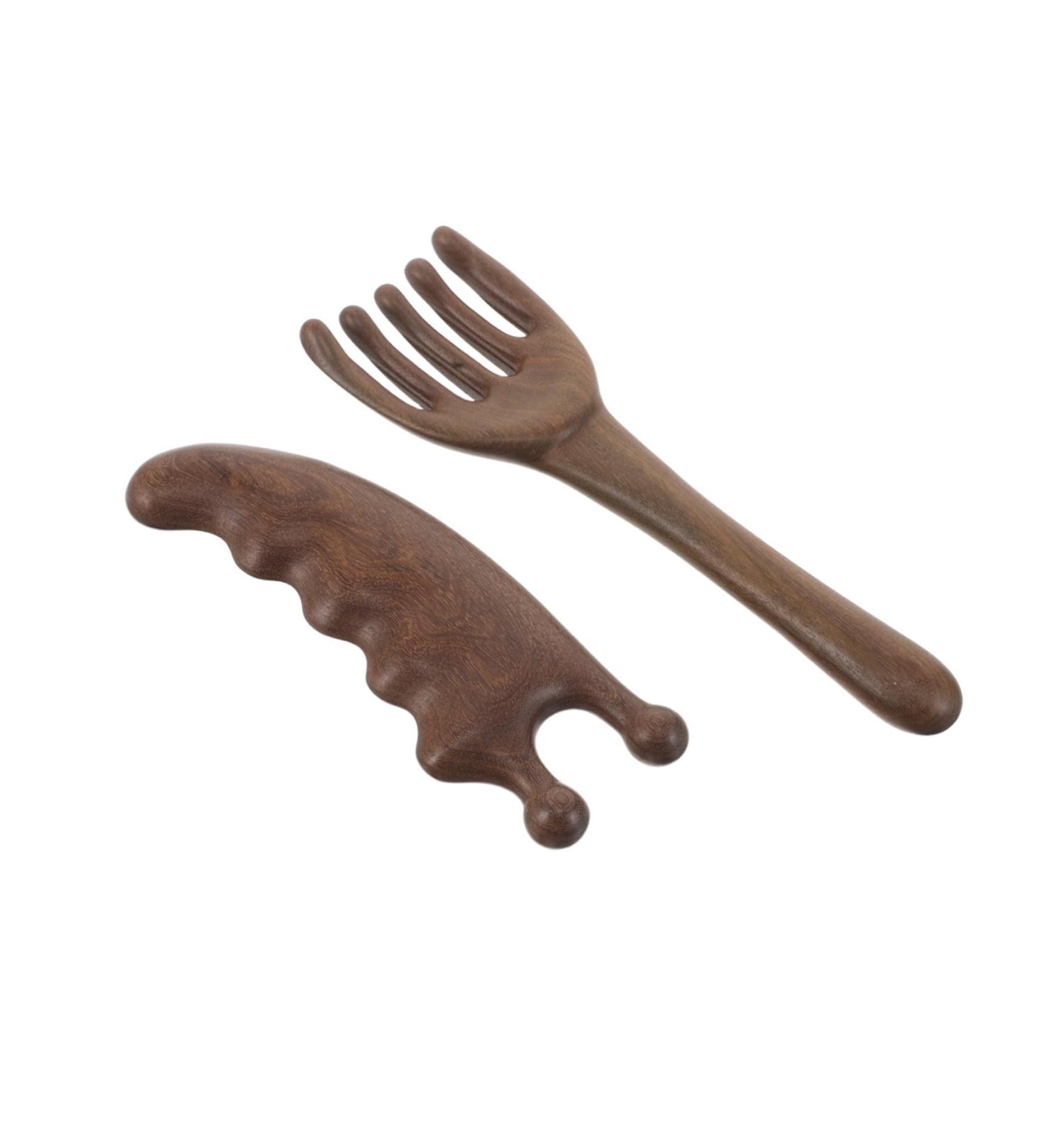 Mobestech 2 pi ces Peigne de Massage Bois de Santal avec Poign e et Outil Guasha Peigne Multifonction pour Massage Du Chevelu Am lioration Du Sommeil et Soin Capillaire Naturel - Buy Online on GoSupps.com