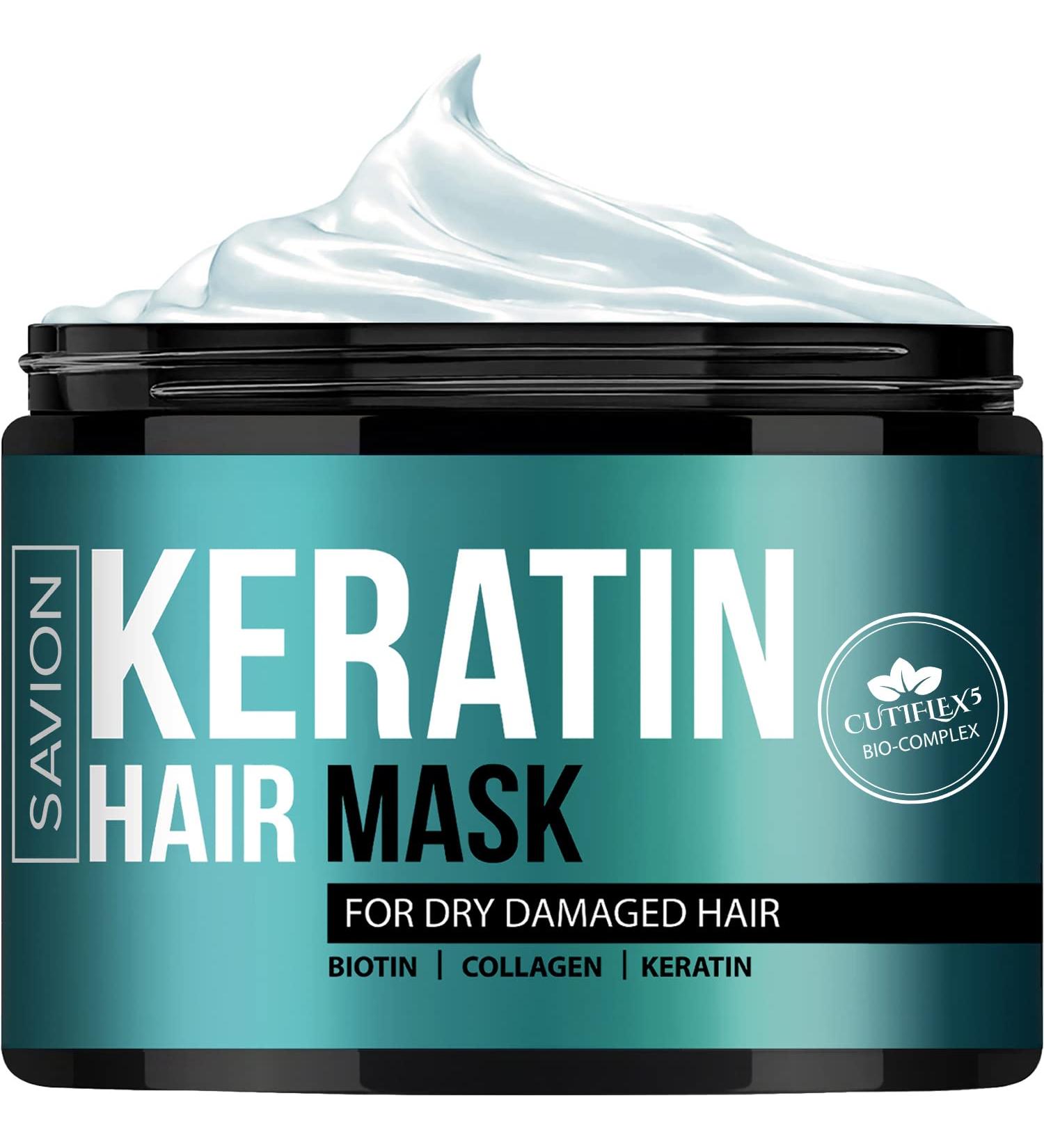 SAVION Keratin Complex Hair Treatment Mask | Repair Deep Damaged Hair & Roots | Shop Internationally - Buy Online on GoSupps.com
