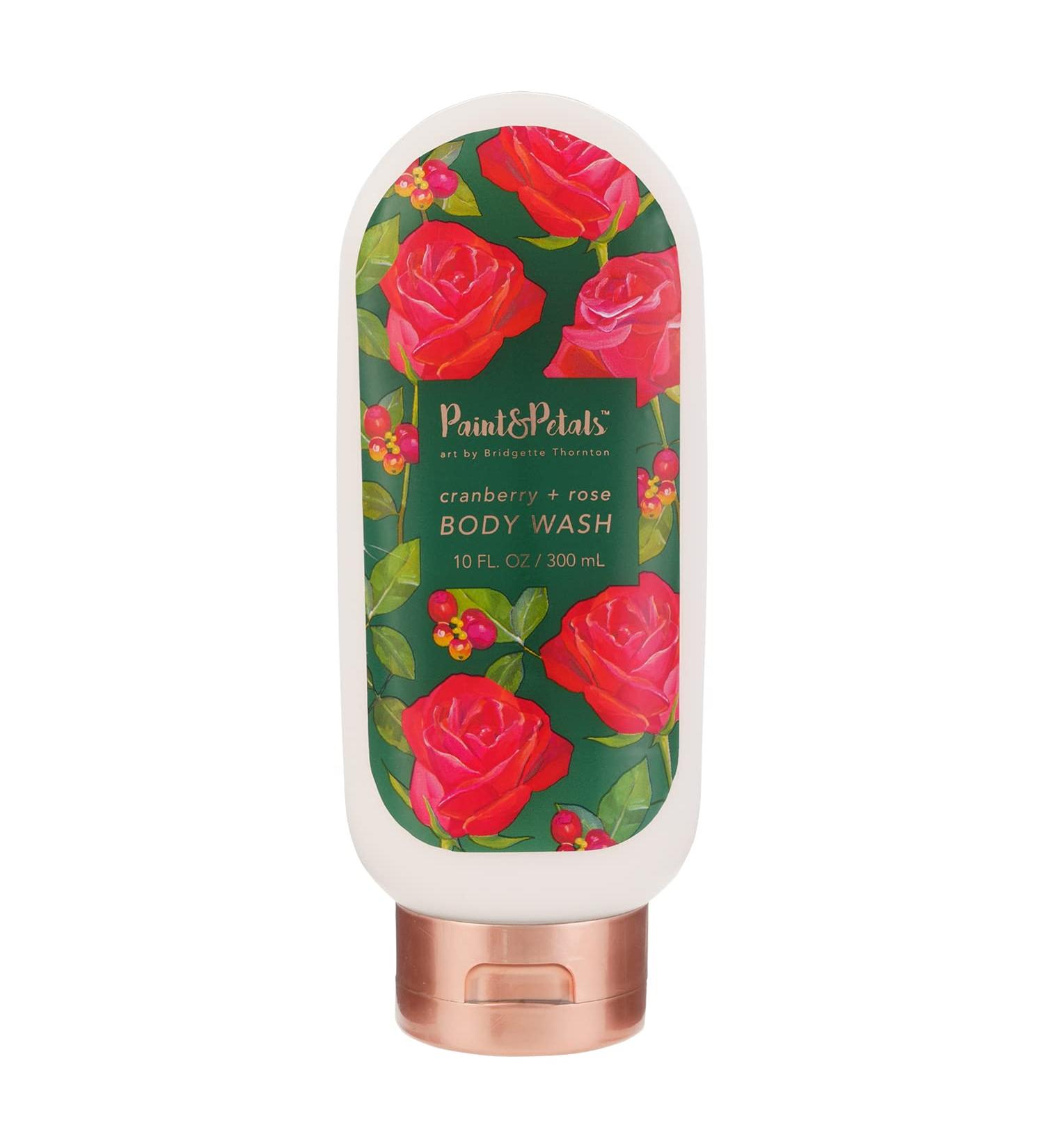 PAINT&PETALS Cranberry & Rose Scented Body Wash Gently Cleanses Creamy & Moisturizing Formula Featuring Shea & Mango A Chic Addition to Any Bathroom 10 Fl Oz - Buy Online on GoSupps.com