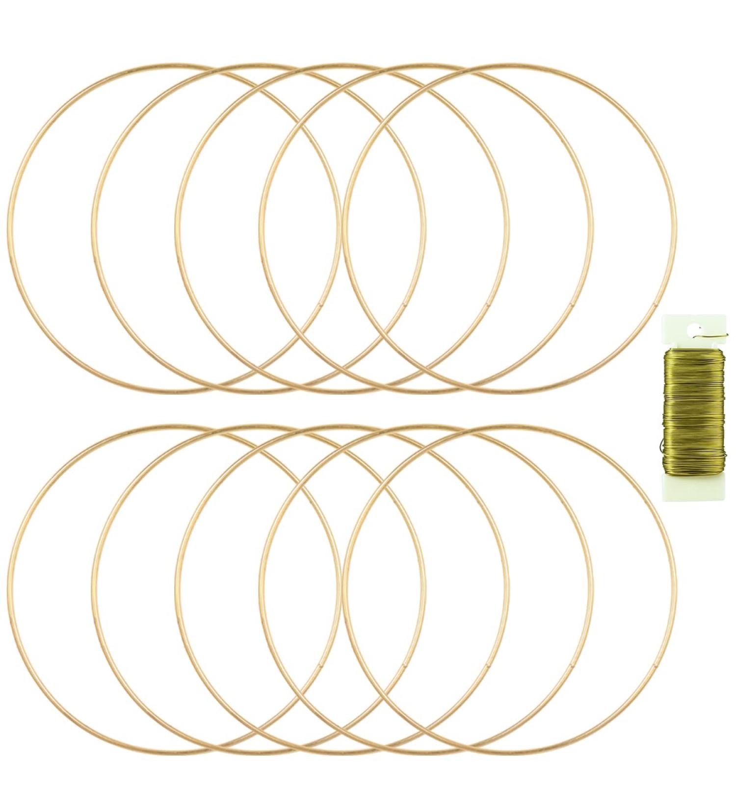 8 Pack 18 Inch Metal Floral Hoop Rings for DIY Crafts and Wreaths - Buy Online on GoSupps.com