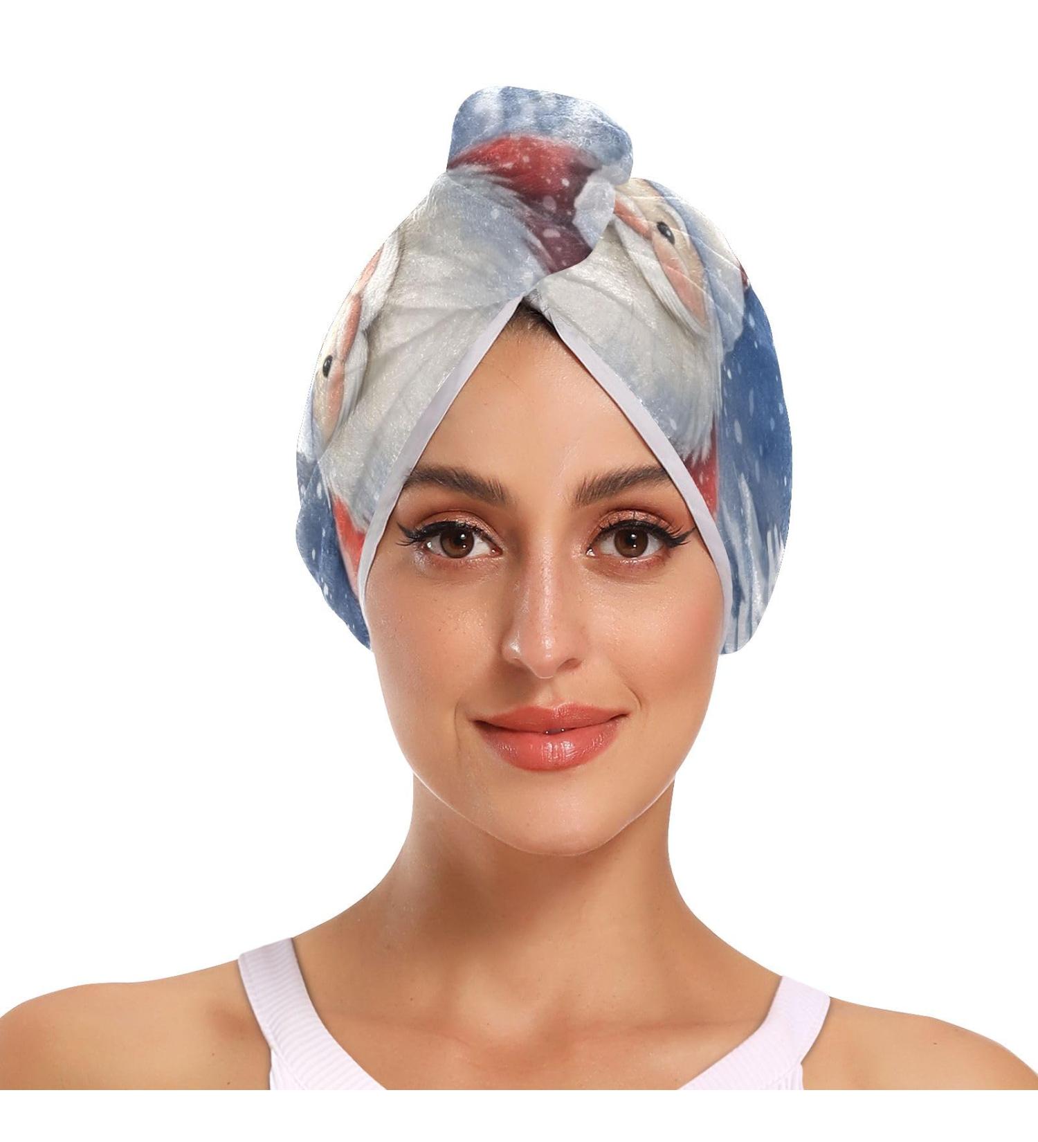 Winter Dwarf Hair Towel 2 Pack - Super Absorbent Quick Dry Hair Turbans for Women & Girls - Perfect Gift - Buy Online on GoSupps.com
