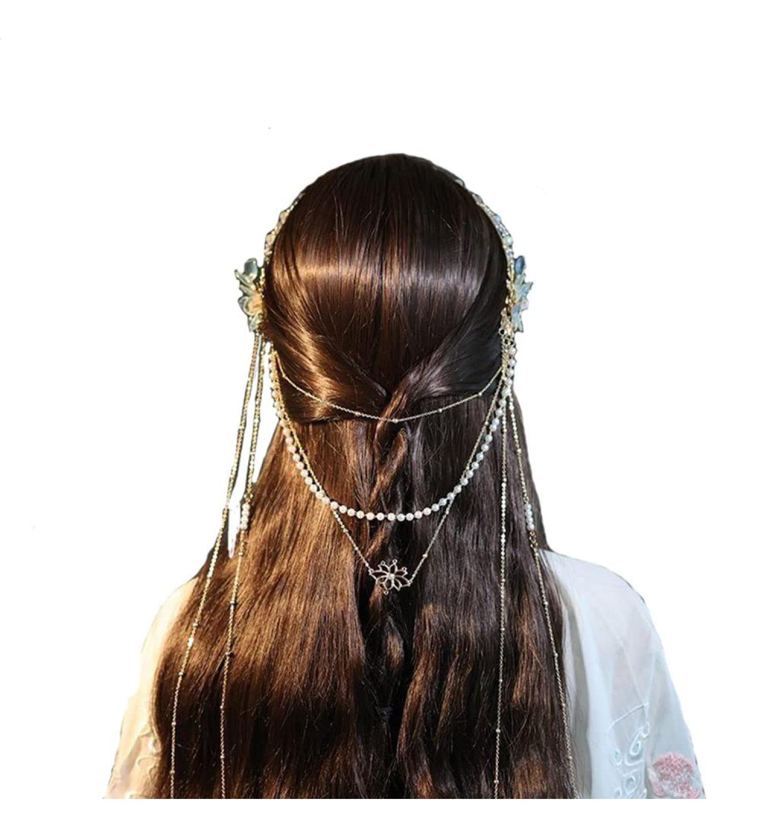 Cang Lan Jue Cosplay Headband: Handmade Chinese Hanfu Tassel for Girls - Fairy and Devil Love Theme - Buy Online on GoSupps.com