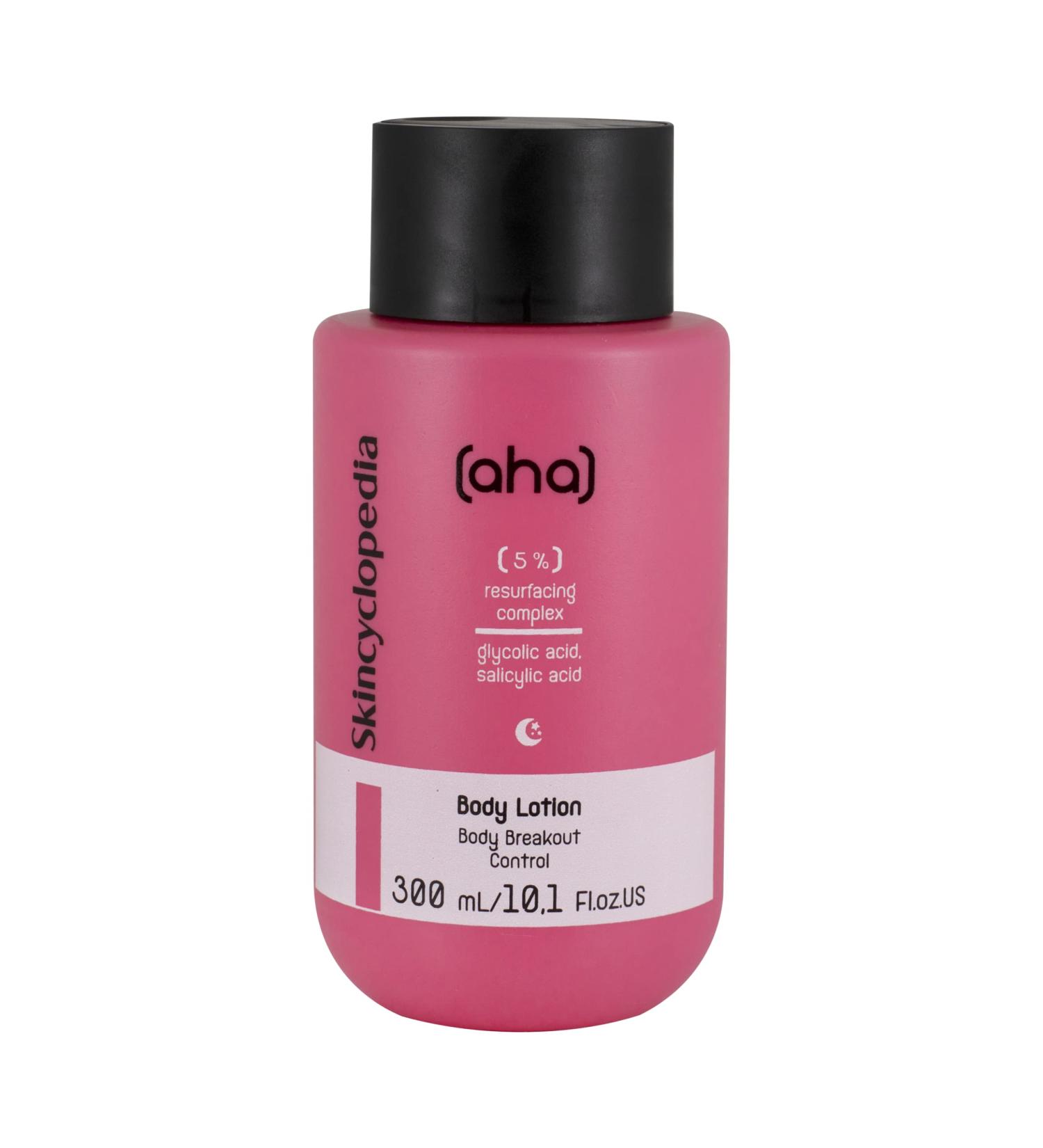 Skincyclopedia 5% AHA Body Lotion with Glycolic Salicylic Acid and PHA - Keratosis Pilaris Treatment - Firming Body Exfoliator for Back Acne Strawberry Legs and Ingrown Hair Light Fragrance 300ml - Buy Online on GoSupps.com